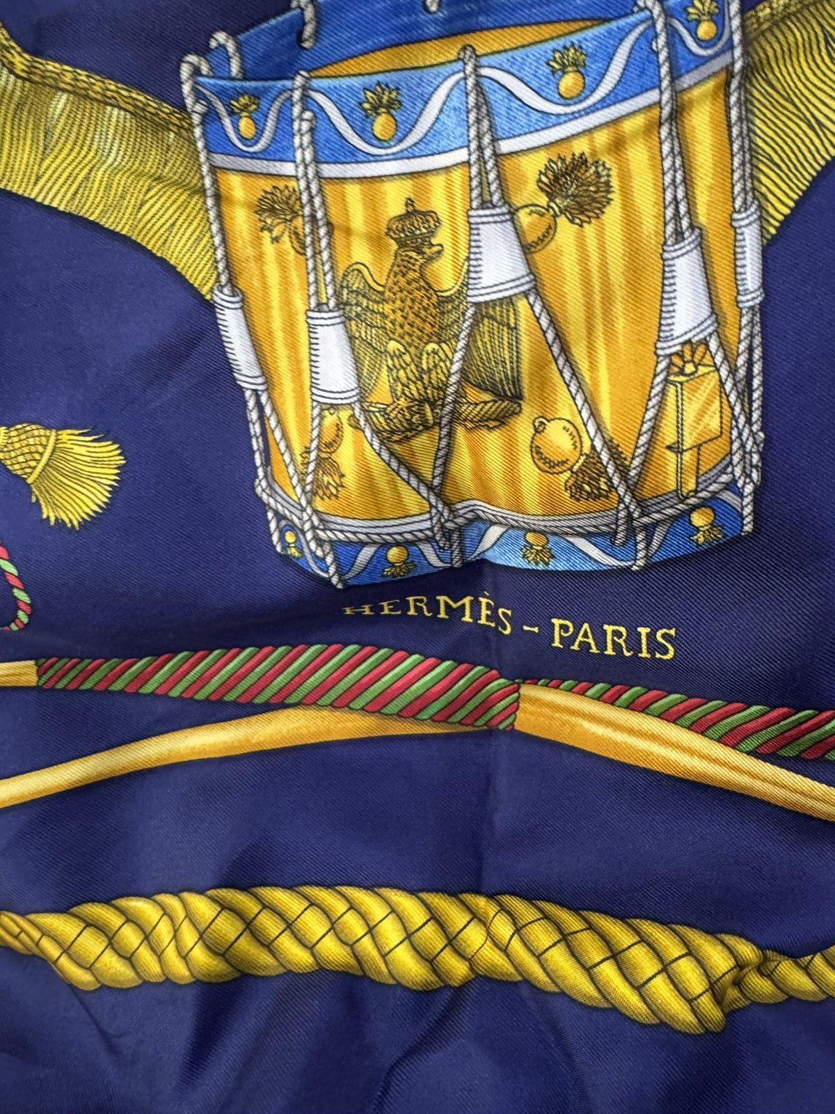 Hermes HERMES Carre Scarf LES TAMBOURS Drum Motif Silk Size ONE SIZE - 3 Thumbnail