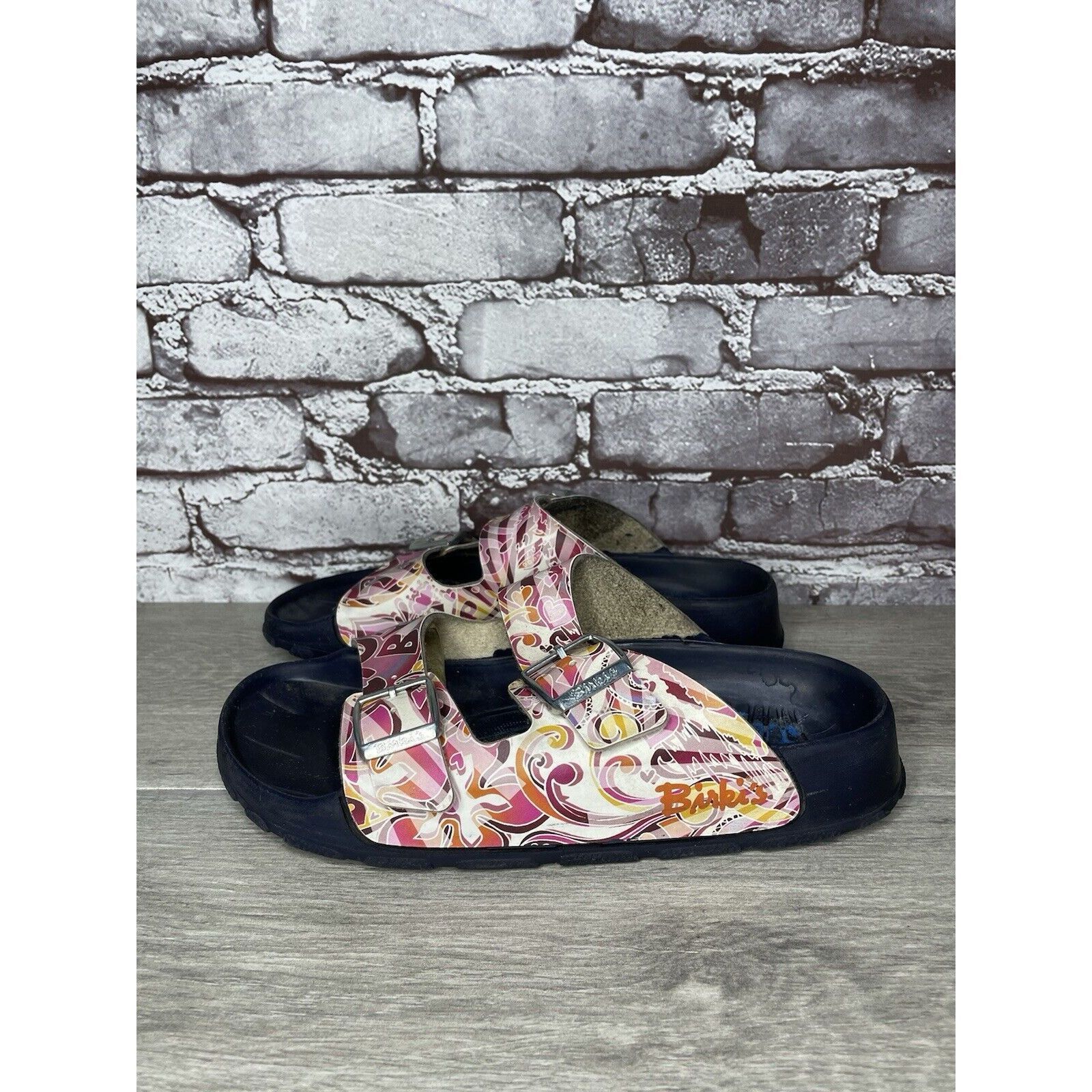 Birkenstock Birki’s Bay Heart Floral Arizona Pink Slides Sandals Women S Size US 10.5 / IT 40.5 - 17 Thumbnail