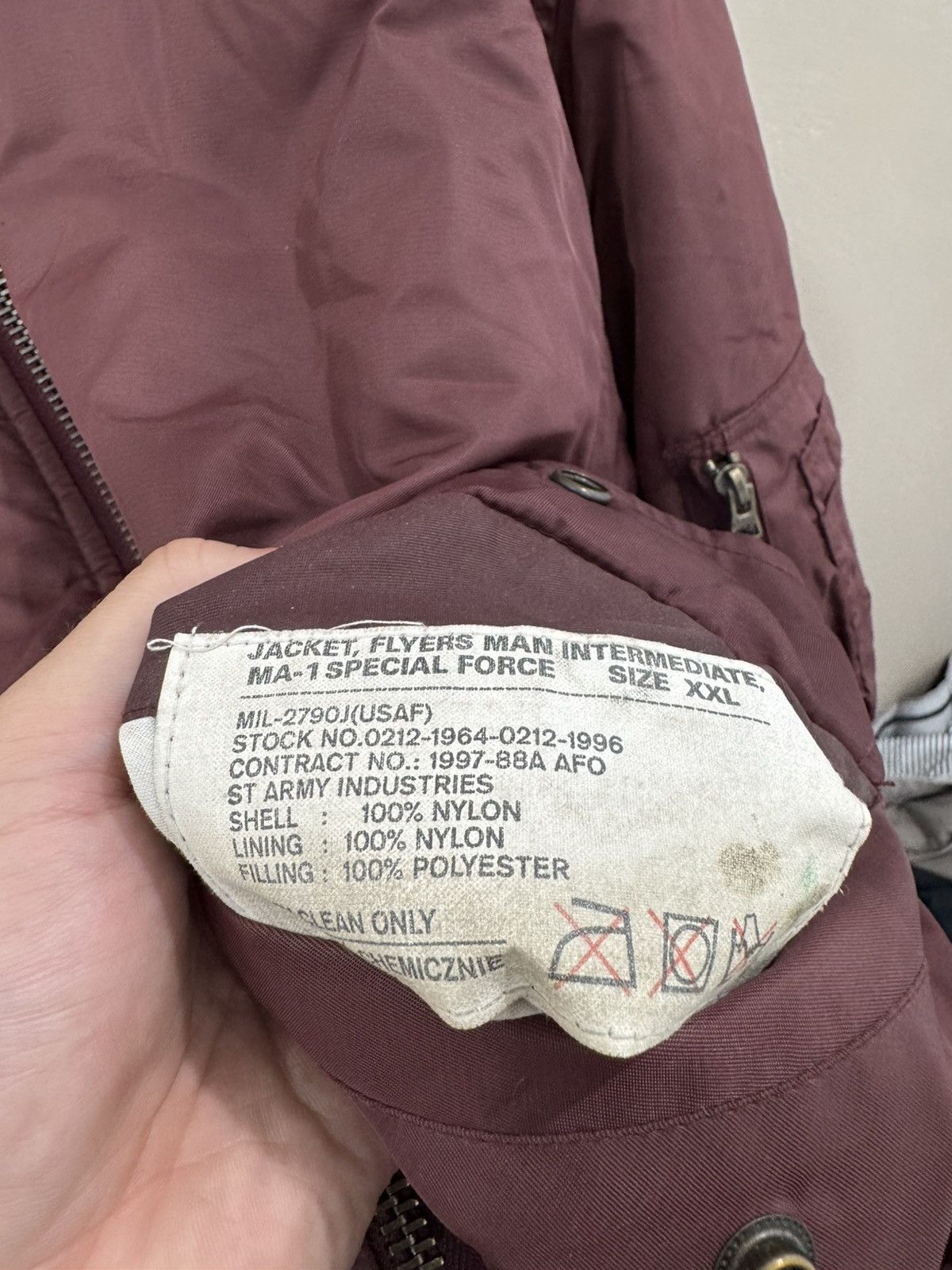 Vintage Vintage 90s Ma1 Flyer Bomber Rare Boxy military Jacket Size US XXL / EU 58 / 5 - 3 Thumbnail