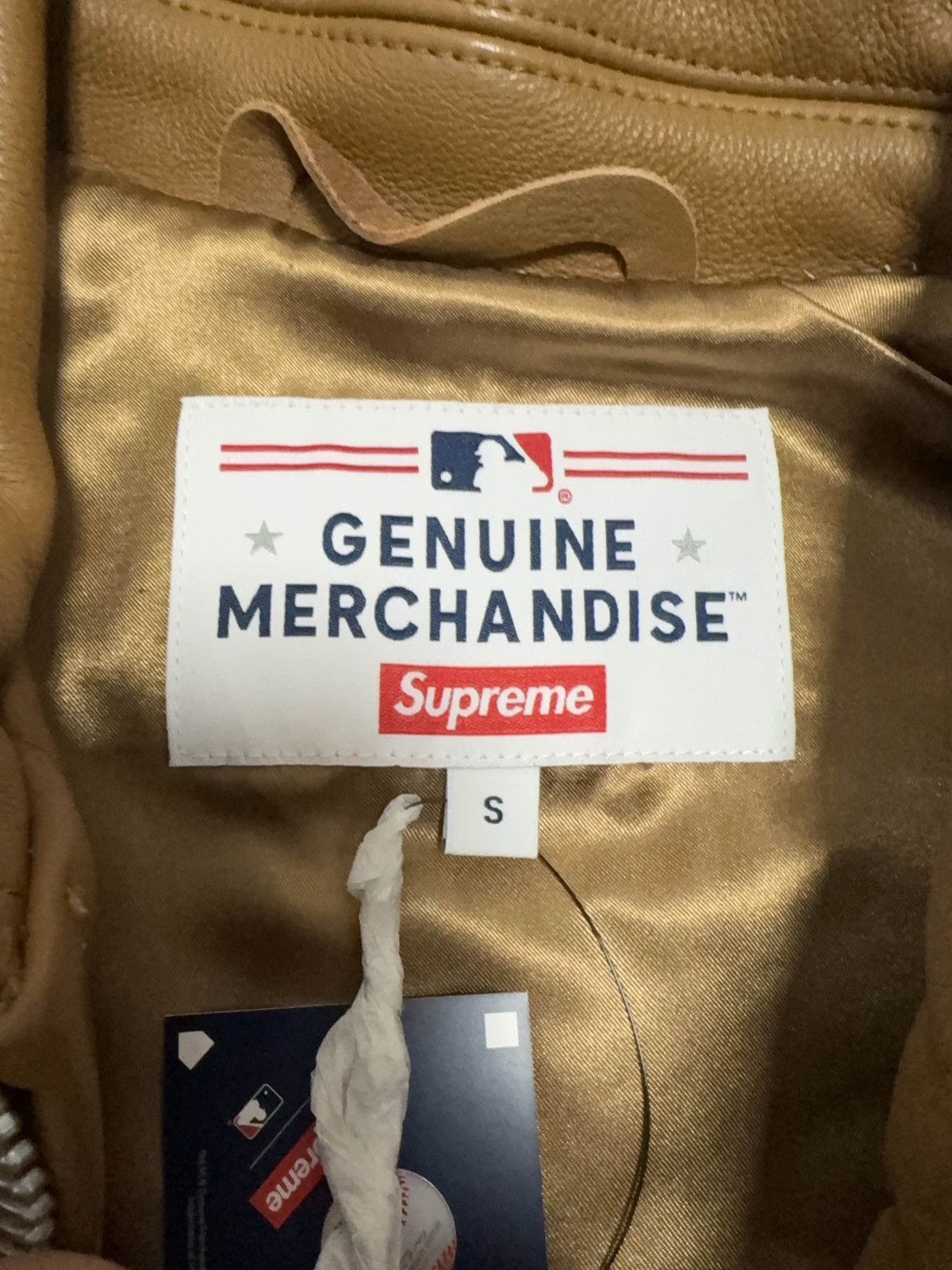 New York Yankees × Supreme Supreme Yankees Kanji Leather Jacket Size US S / EU 44-46 / 1 - 4 Thumbnail