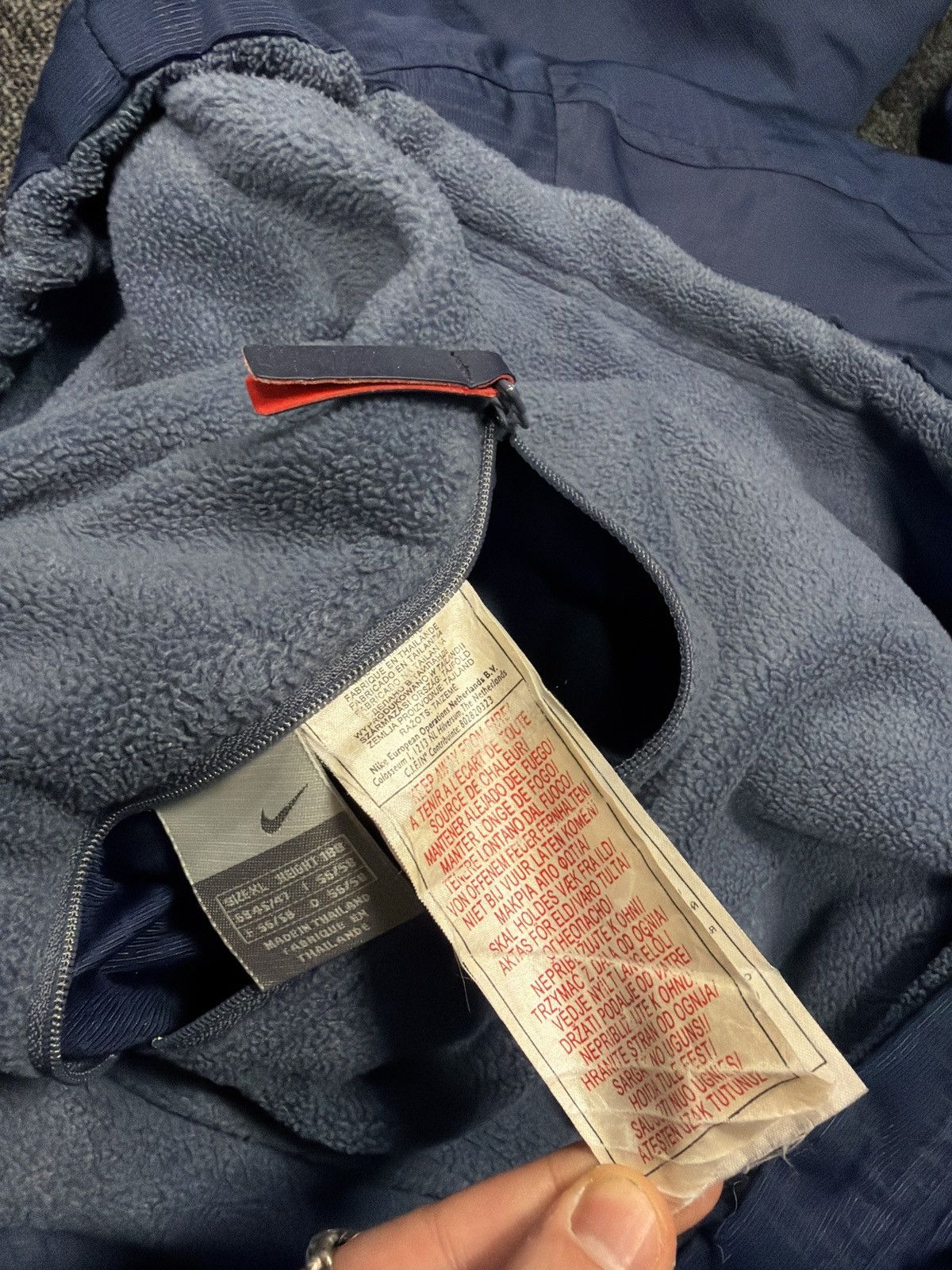 Nike Vintage Nike TN Reversible 1/4 Zip Fleece Hoodie Extra Large Size US XL / EU 56 / 4 - 10 Thumbnail