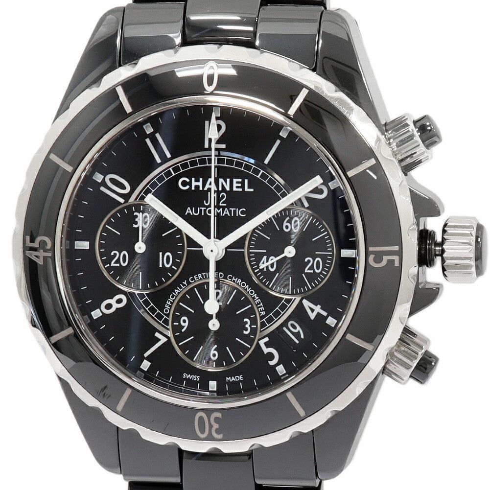 Chanel Chanel Chanel J12 Black Ceramic Chronograph Glass / Ceramic Automatic H0940 DUTY FREE for USA Size ONE SIZE - 1 Thumbnail