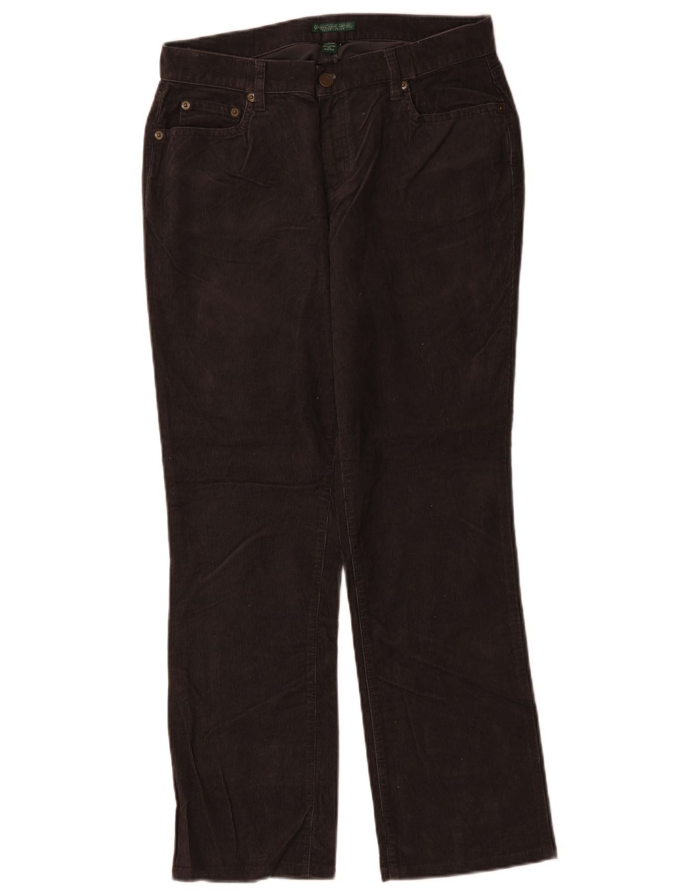 Ralph Lauren Womens Straight Corduroy Trousers US 8 Medium W30 L28 Grey Size 27" / US 4 / IT 40 - 1 Thumbnail