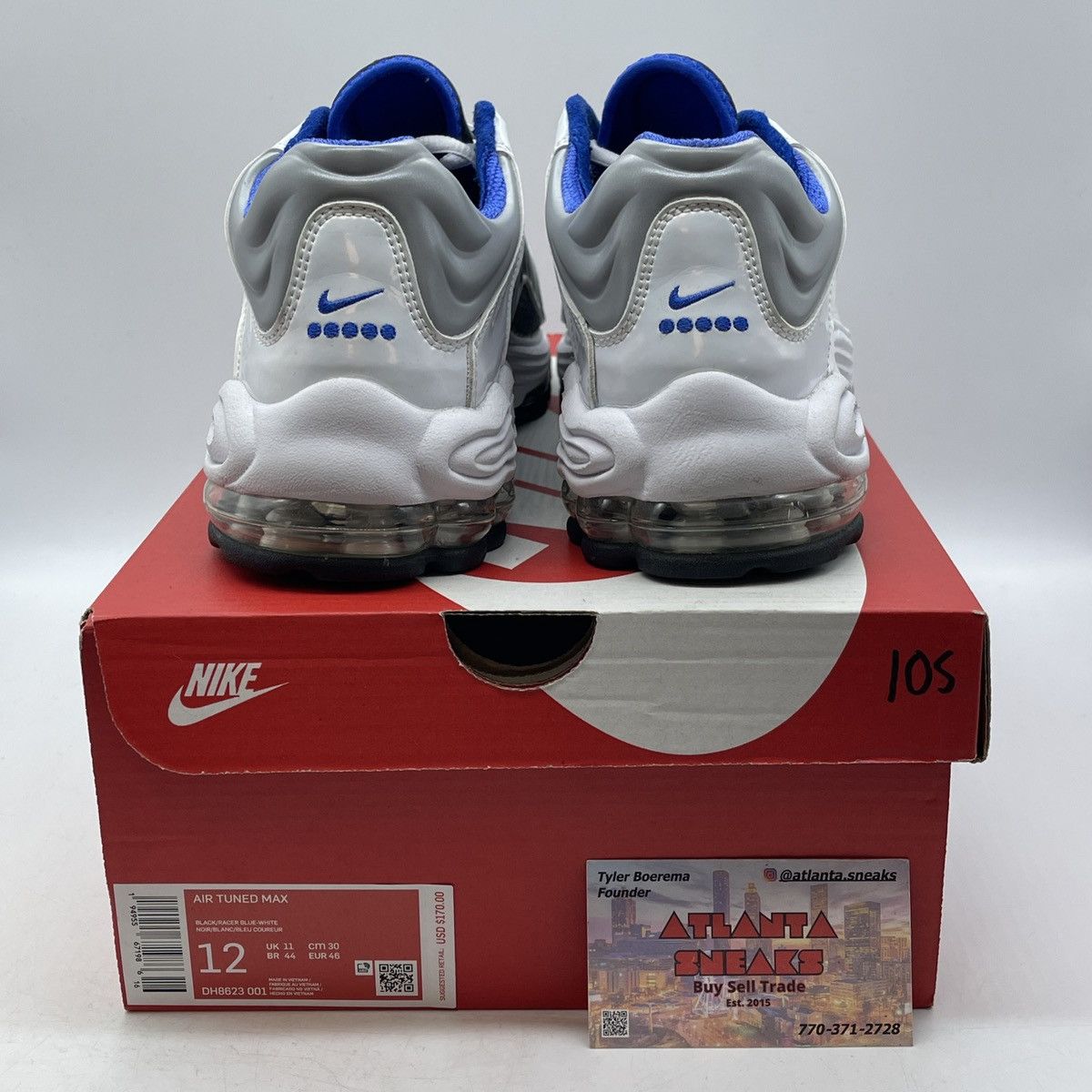 Nike Air tuned max white racer blue Size US 12 / EU 45 - 3 Thumbnail
