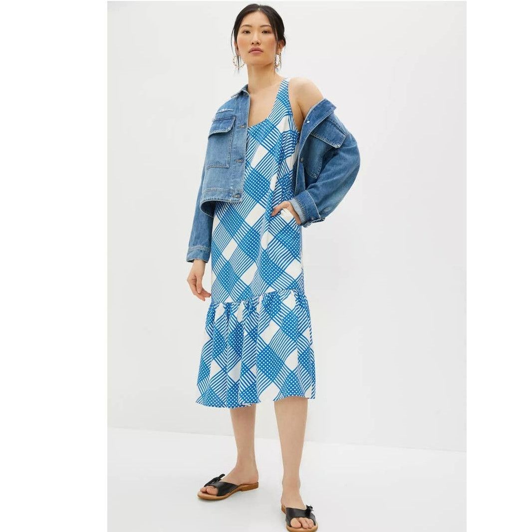 Anthropologie New Anthropologie Michaela Flounced Midi Dress $148 X-SMALL Size XS / US 0-2 / IT 36-38 - 1 Thumbnail