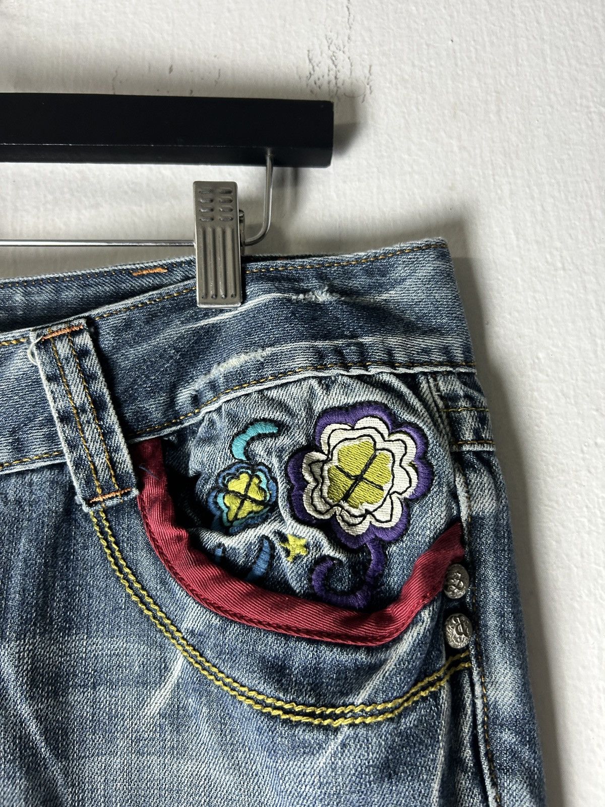 Yasuyuki Ishii MHR310 Tattoo Embroidery Flared Jeans Japanese denim lgb Size US 33 - 8 Thumbnail