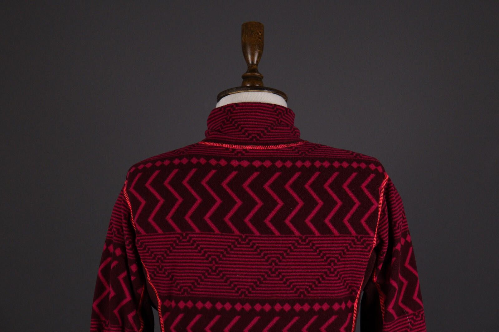 Designer Kari Traa Colorful Geometric Full Zip Fleece Jacket Size S Size L / US 10 / IT 46 - 8 Thumbnail