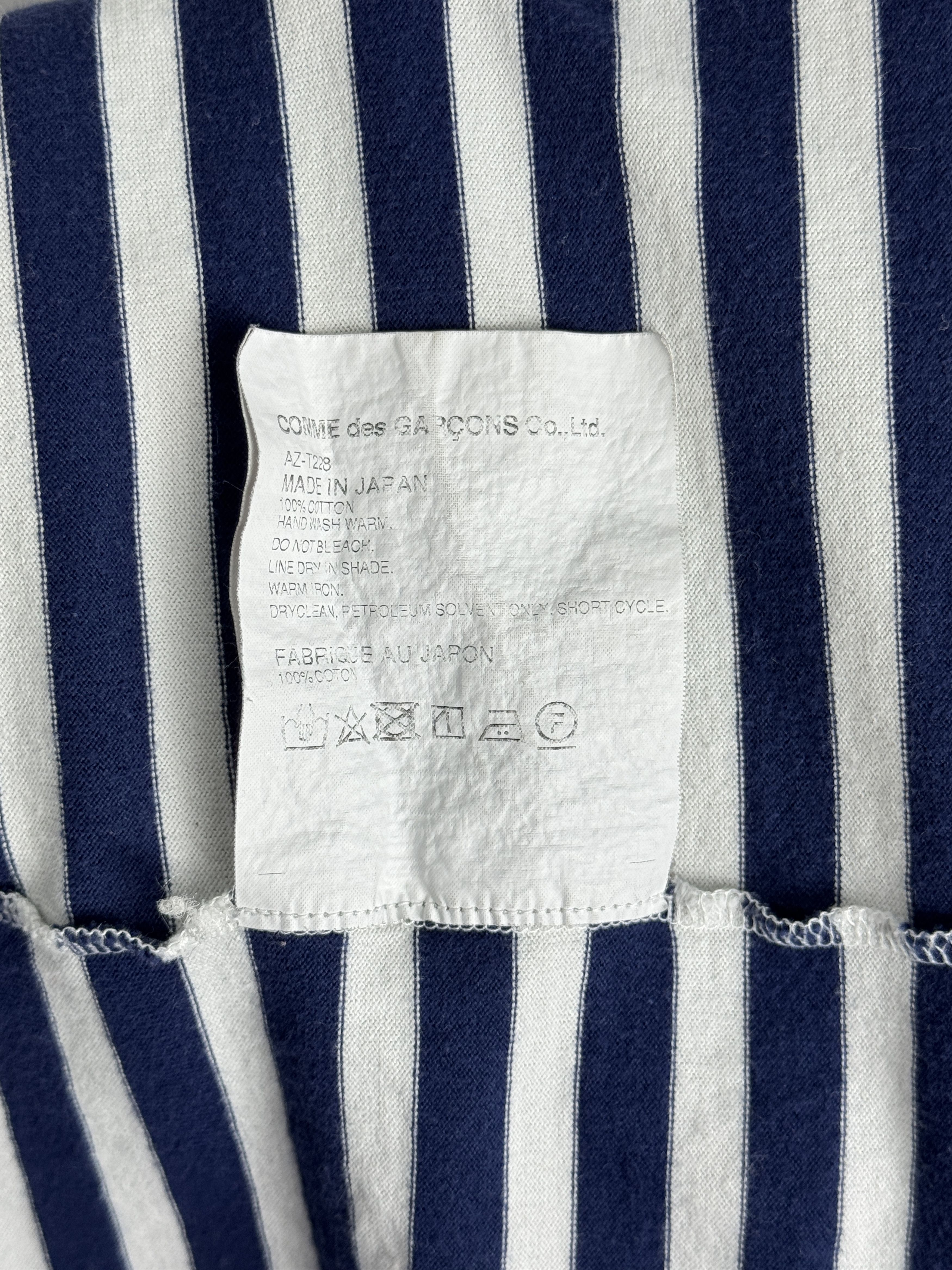 Comme des Garcons CDG PLAY unisex striped cotton t-shirt, made in Japan Size US S / EU 44-46 / 1 - 8 Thumbnail