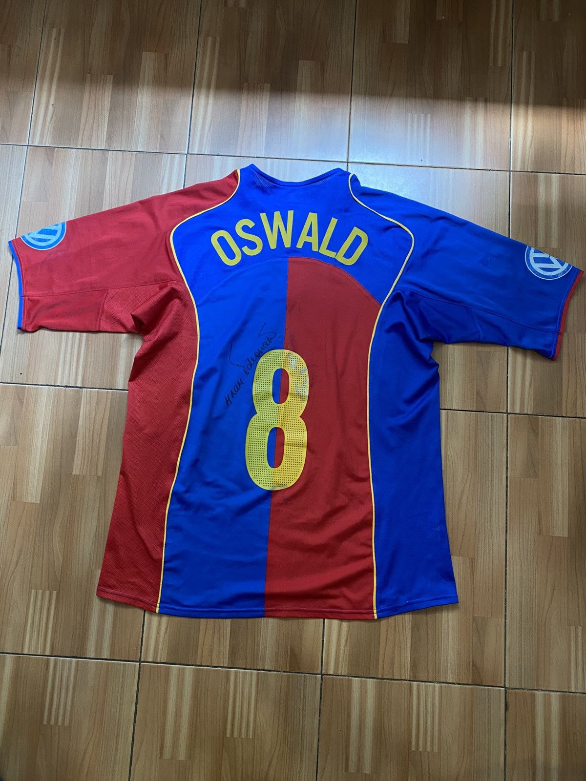 Nike × Vintage Nike 1893 BASEL 2004 2005 #8 Oswald JERSEY SOCCER SHIRT Size US XL / EU 56 / 4 - 6 Thumbnail