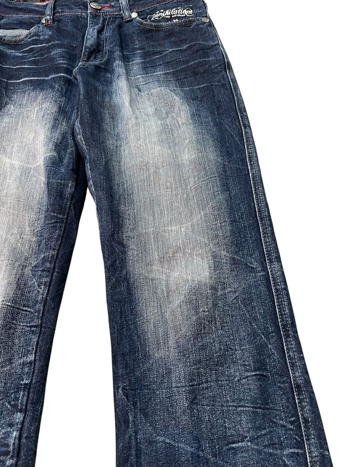 If Six Was Nine Wild Life Skull Bones Clawmark Mud wash If six was nine styl Size US 30 / EU 46 - 5 Thumbnail
