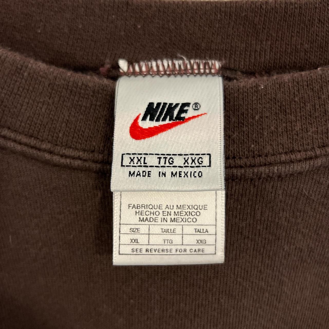Nike × Vintage Vintage 90’s Nike Mocha Brown Tonal Crewneck Size US XXL / EU 58 / 5 - 3 Thumbnail
