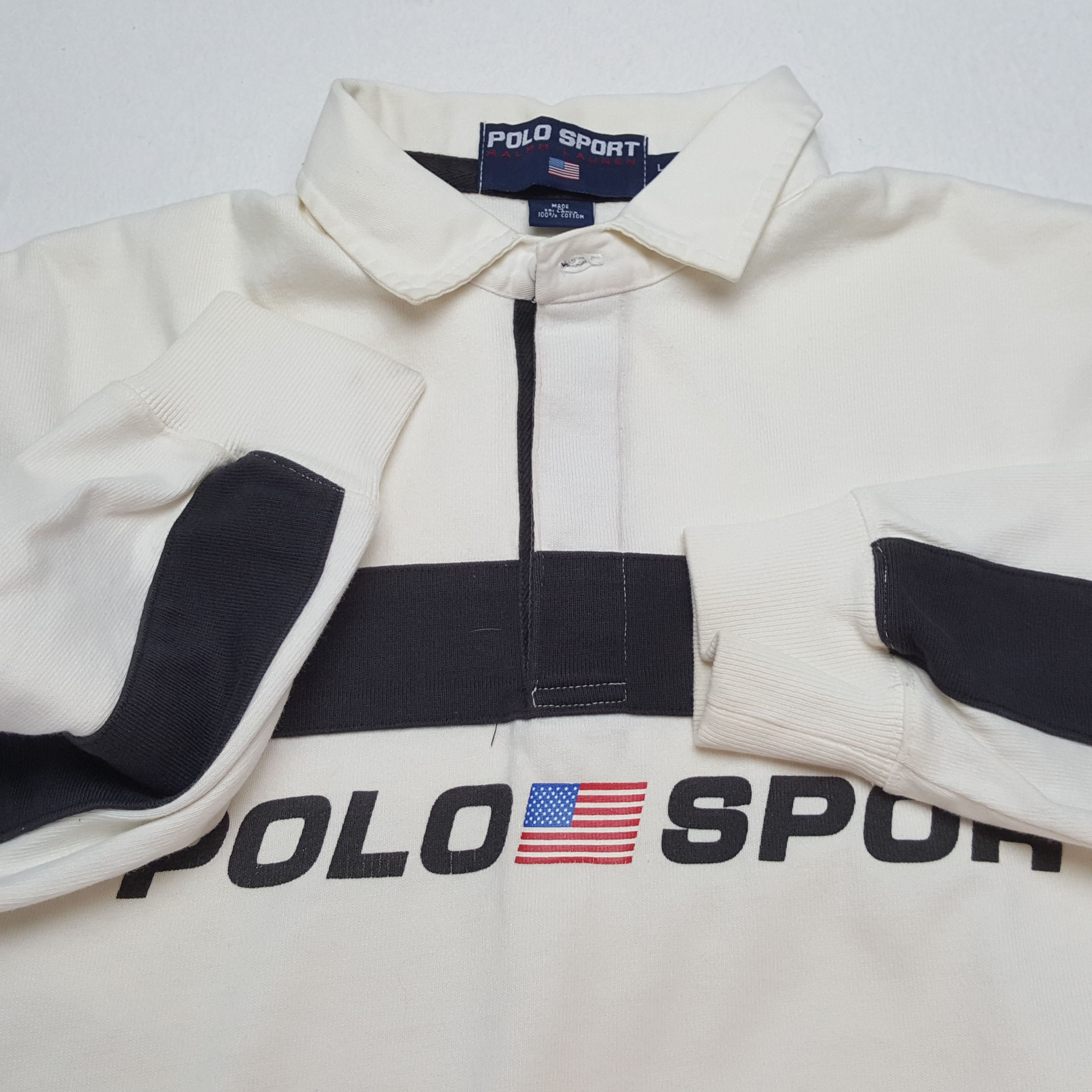 Polo Ralph Lauren × Vintage Vintage POLO SPORT by RALPH LAUREN Rugby Jersey Polos Shirt Size US L / EU 52-54 / 3 - 10 Thumbnail