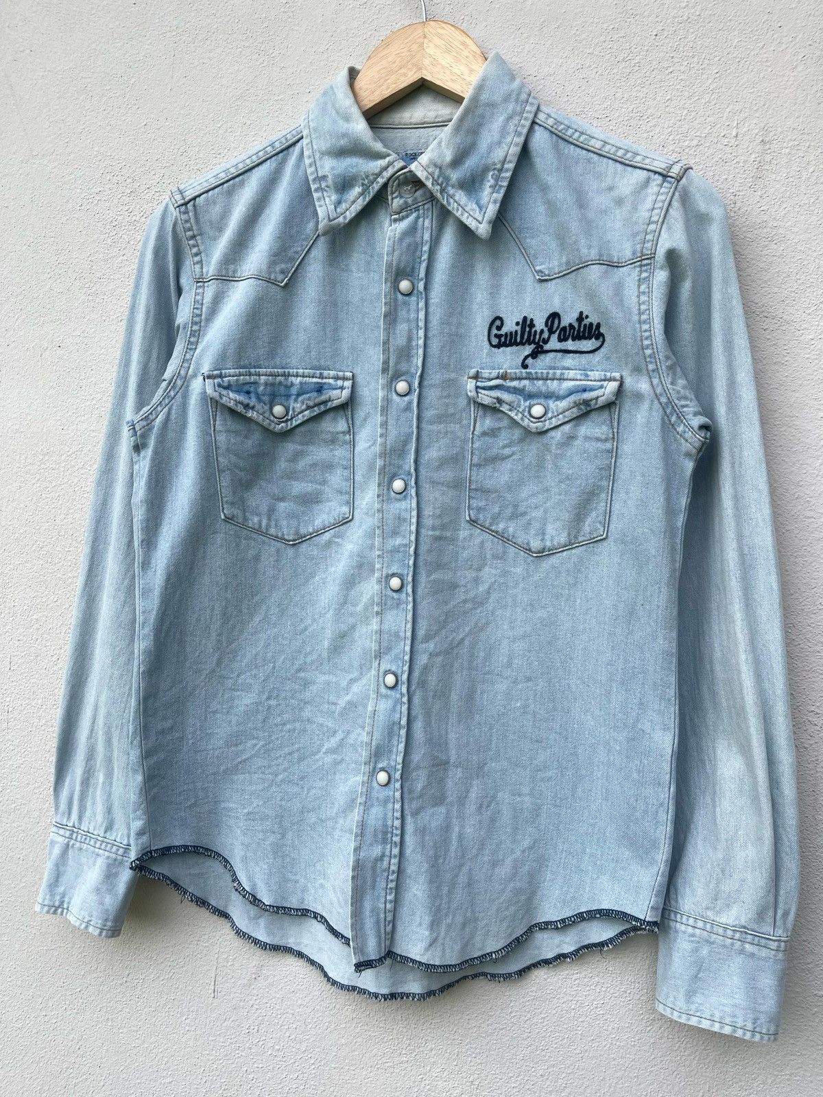 Designer × Japanese Brand × Wacko Maria Wacko Maria Guilty Parties Wash Denim Western Shirt Size US S / EU 44-46 / 1 - 3 Thumbnail