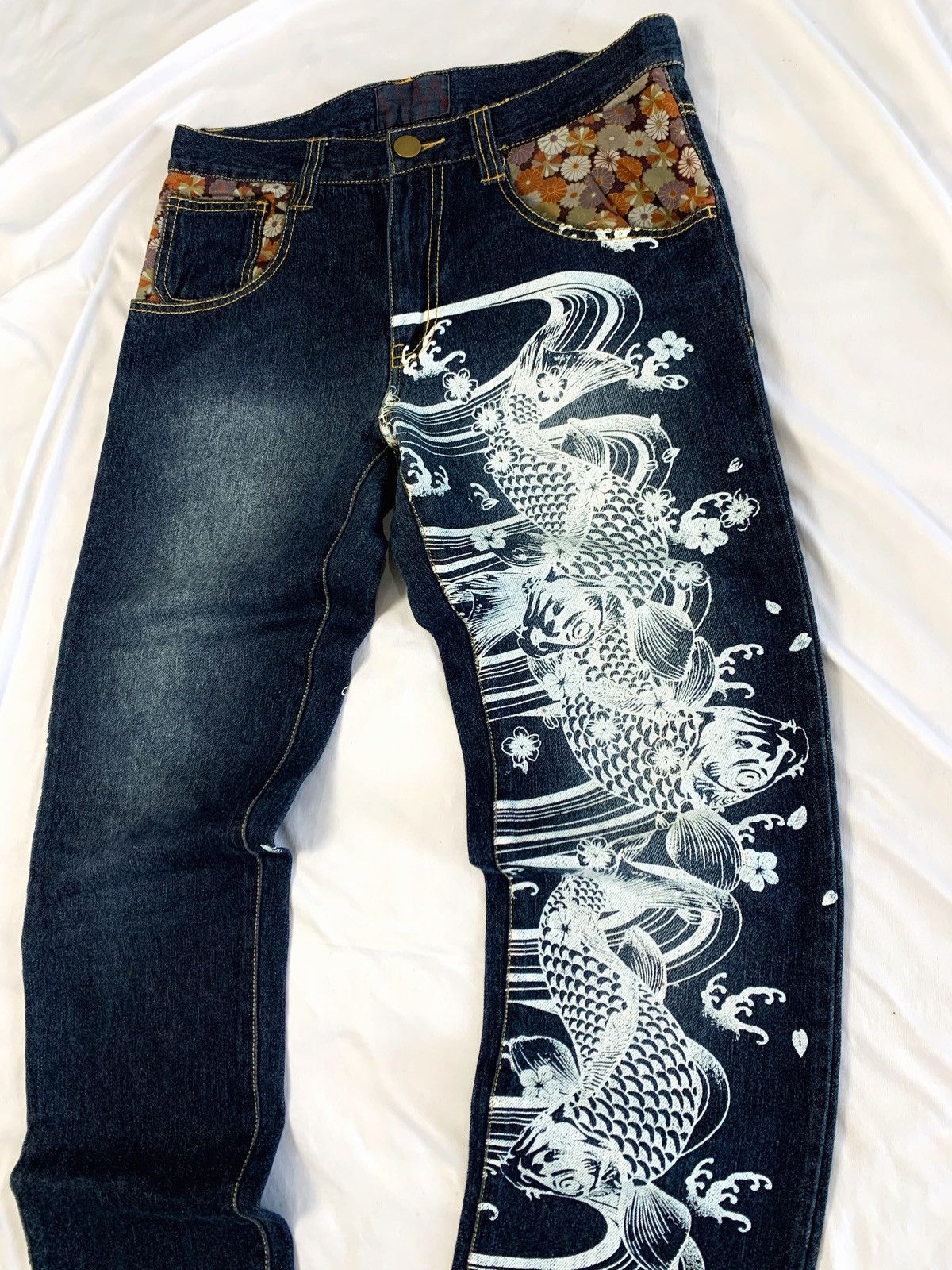 Japanese Brand japanese brand koi sukajan denim japan Size US 29 - 4 Thumbnail