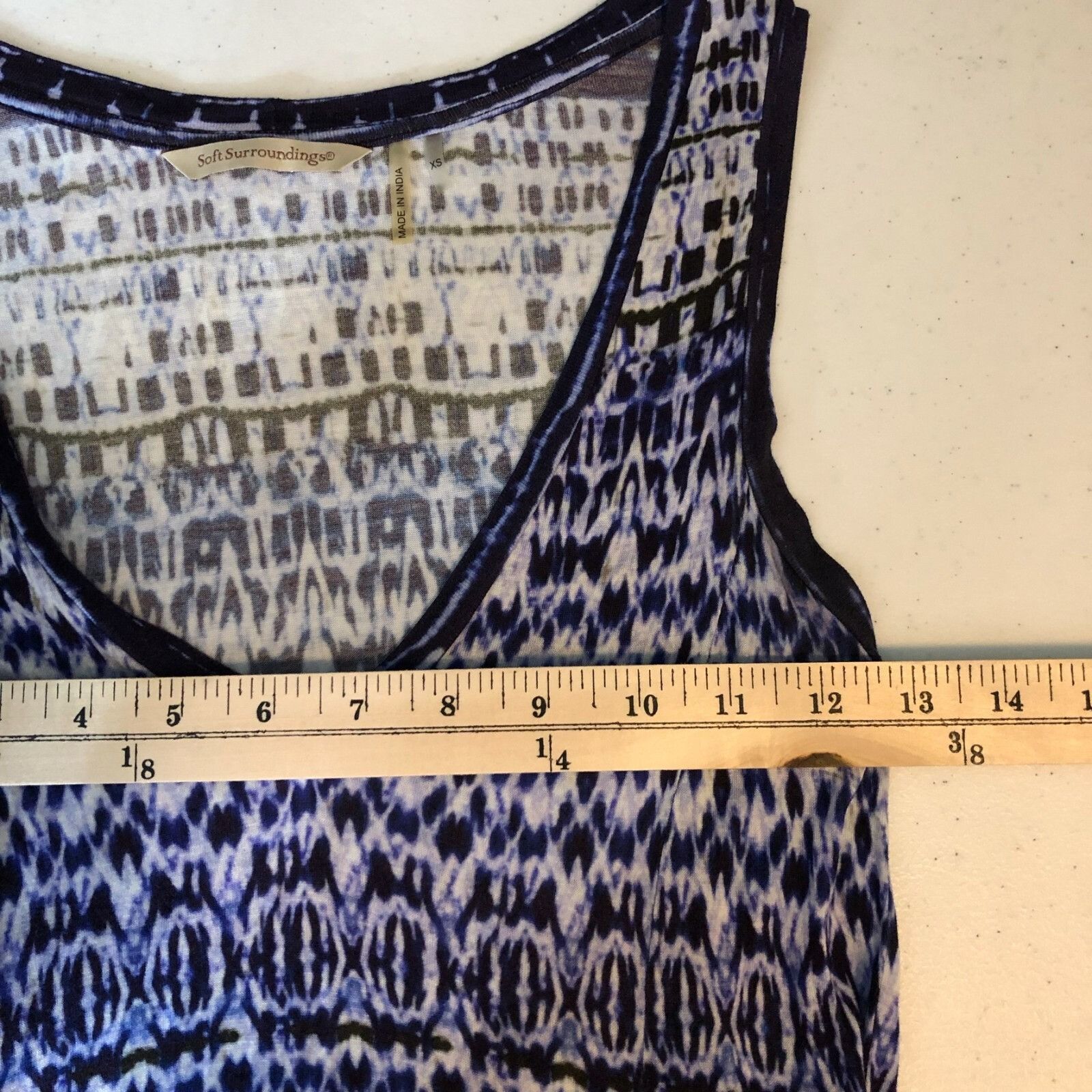 Soft Surroundings Soft Surroundings Maxi Dress Sleeveless Ikat Geometric Flora Size XS / US 0-2 / IT 36-38 - 4 Thumbnail