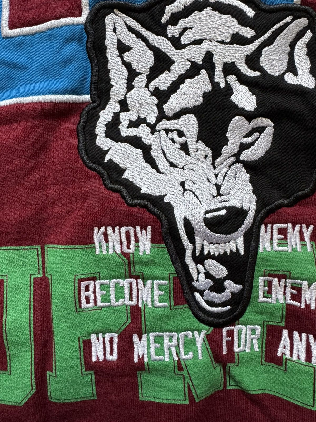 Supreme Warriors Appliqué Zip Up Hooded Sweatshirt Cardinal Red Size US L / EU 52-54 / 3 - 15 Thumbnail
