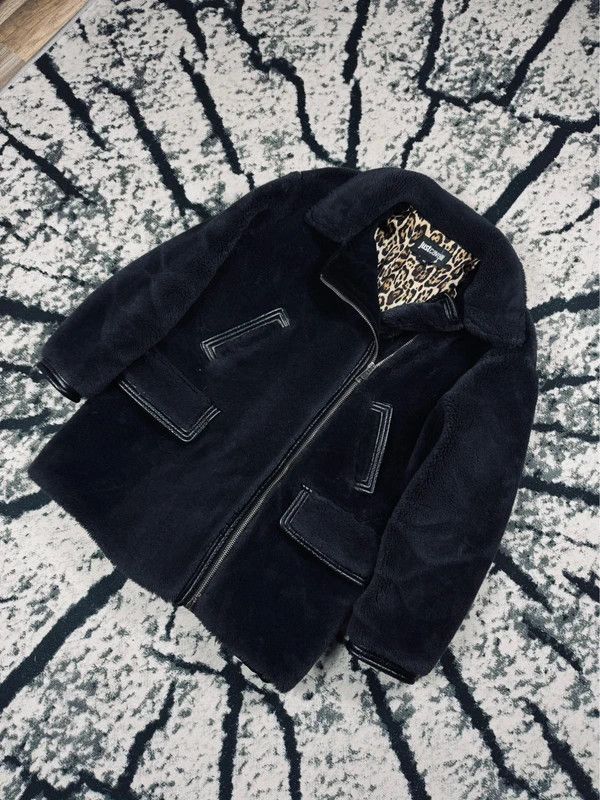 Just Cavalli Just Cavalli lamb coat black leopard 42 XL Size XL / US 12-14 / IT 48-50 - 2 Thumbnail