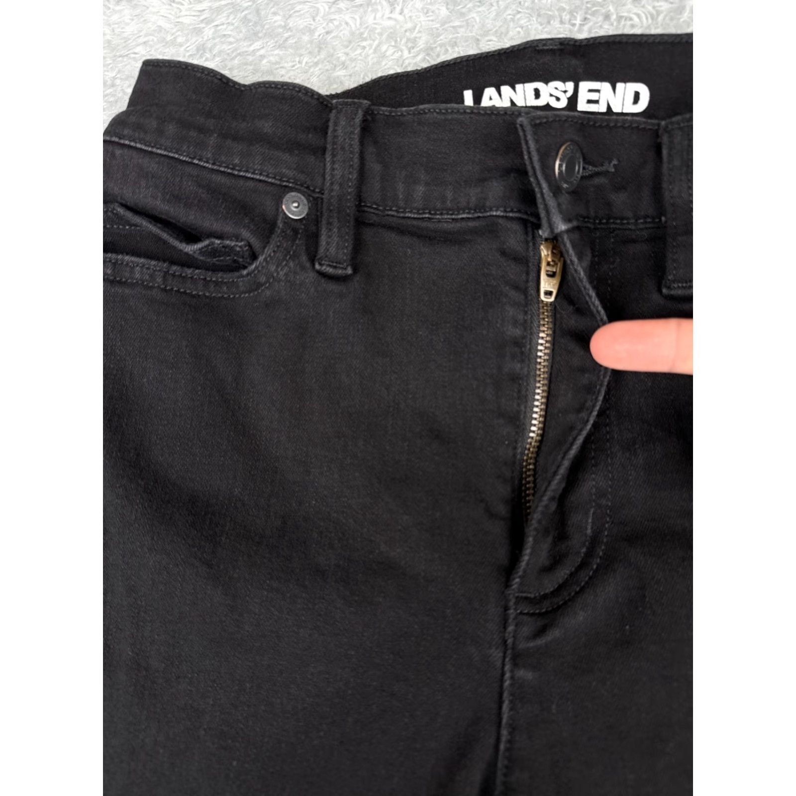 Lands' End Lands' End Jeans Women's 4 Black Mid Rise Bootcut Cotton Blend Zip Fly 26x31 Size 27" / US 4 / IT 40 - 5 Thumbnail
