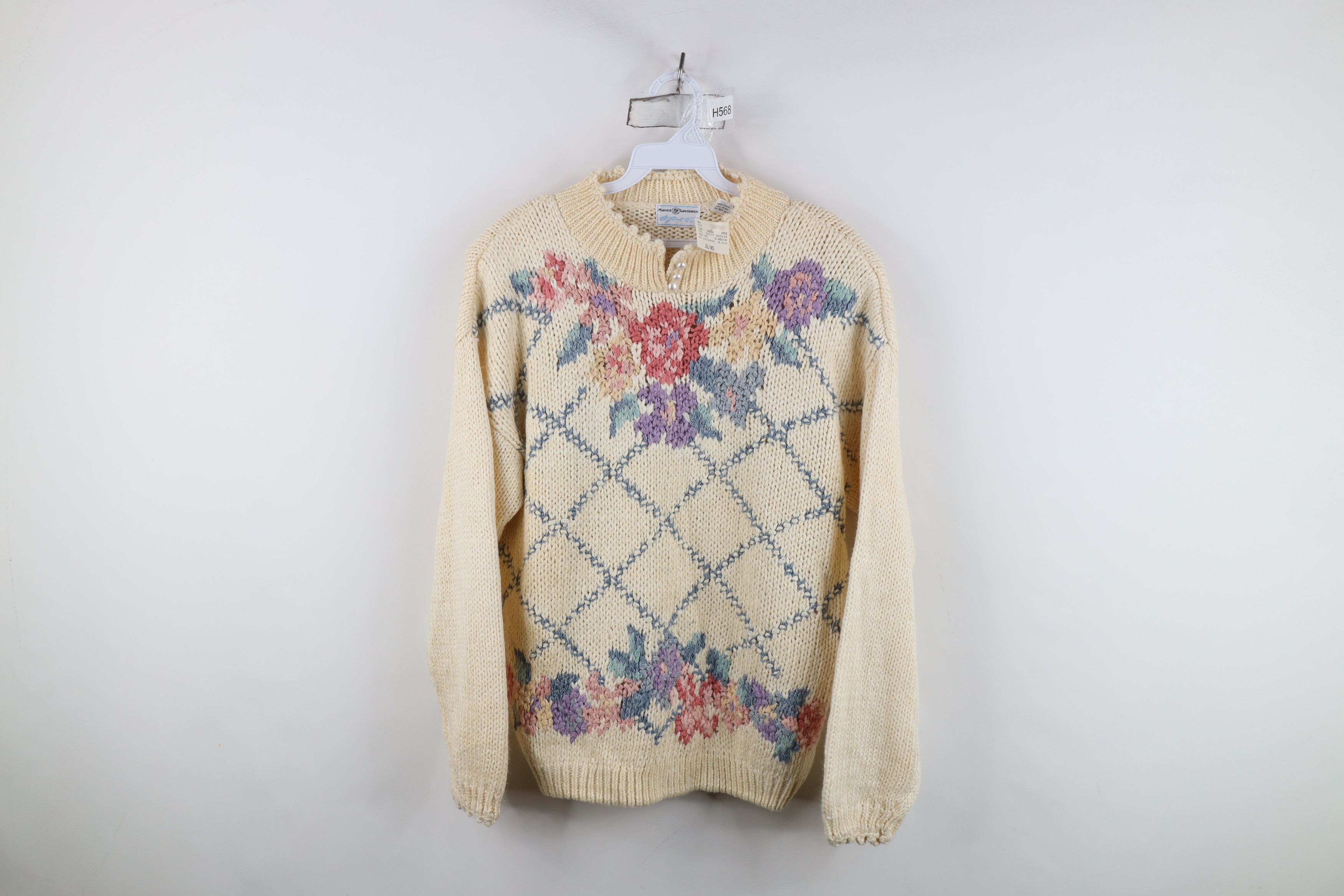 Vintage Deadstock Vintage 90s Streetwear Flower Floral Sweater Size M / US 6-8 / IT 42-44 - 1 Thumbnail