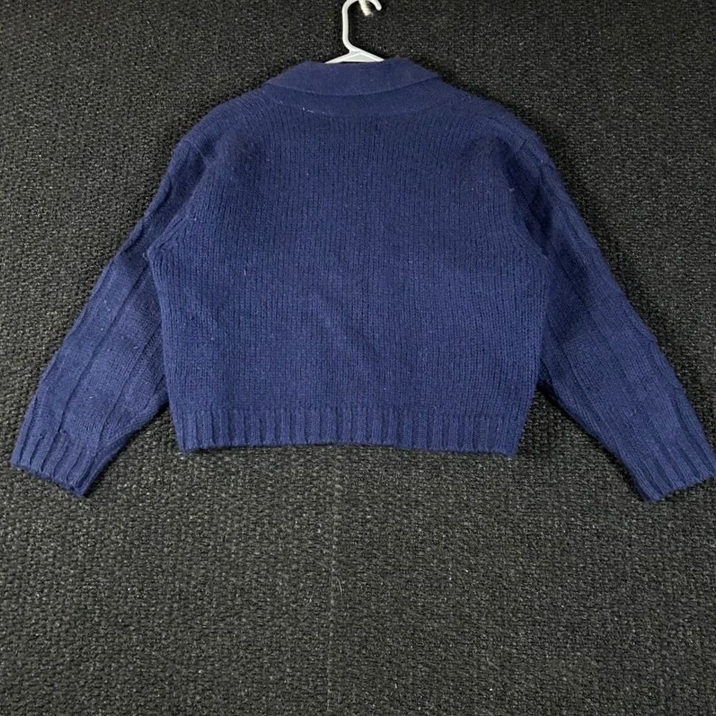 Vintage VINTAGE British Handknits Cardigan Shirt Women XL Blue Three Button Cable Knit Shetland Wool Size L Size XL / US 12-14 / IT 48-50 - 2 Thumbnail