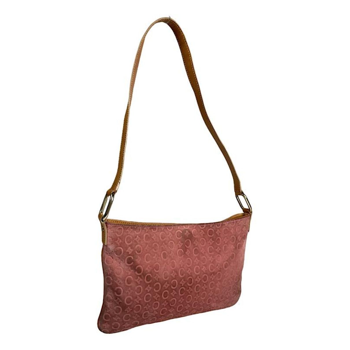 Celine Triomphe Pink Suede Handbag Size ONE SIZE - 1 Thumbnail