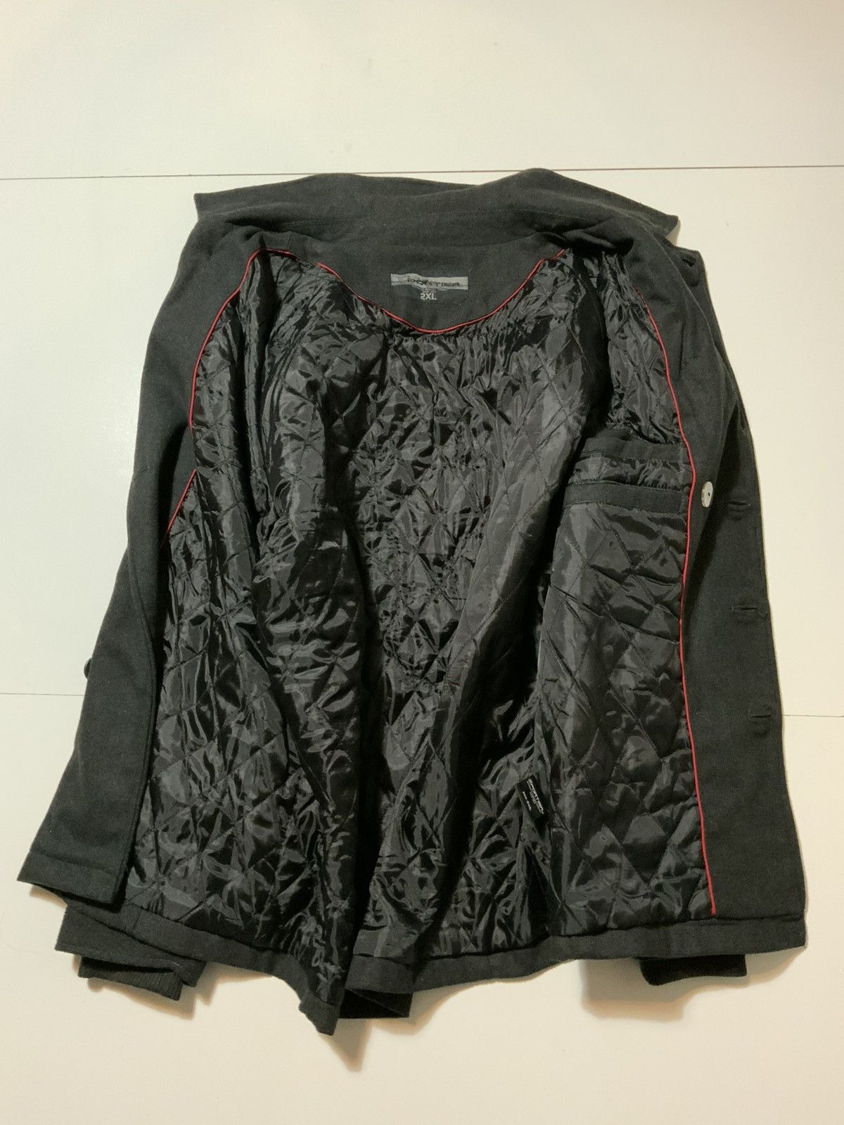 Vintage Y2K 2000s Brooklyn Xpress Skull Cross Cyber Grunge Pea Coat Size US XXL / EU 58 / 5 - 9 Thumbnail