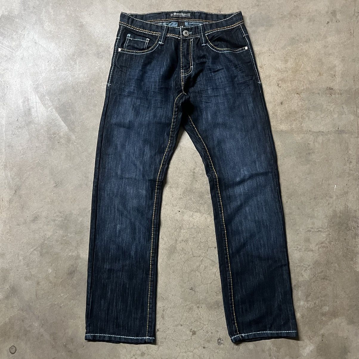 Affliction × JNCO × Southpole Vintage South Pole BAGGY Embroidered Denim Jeans Size US 34 / EU 50 - 5 Thumbnail