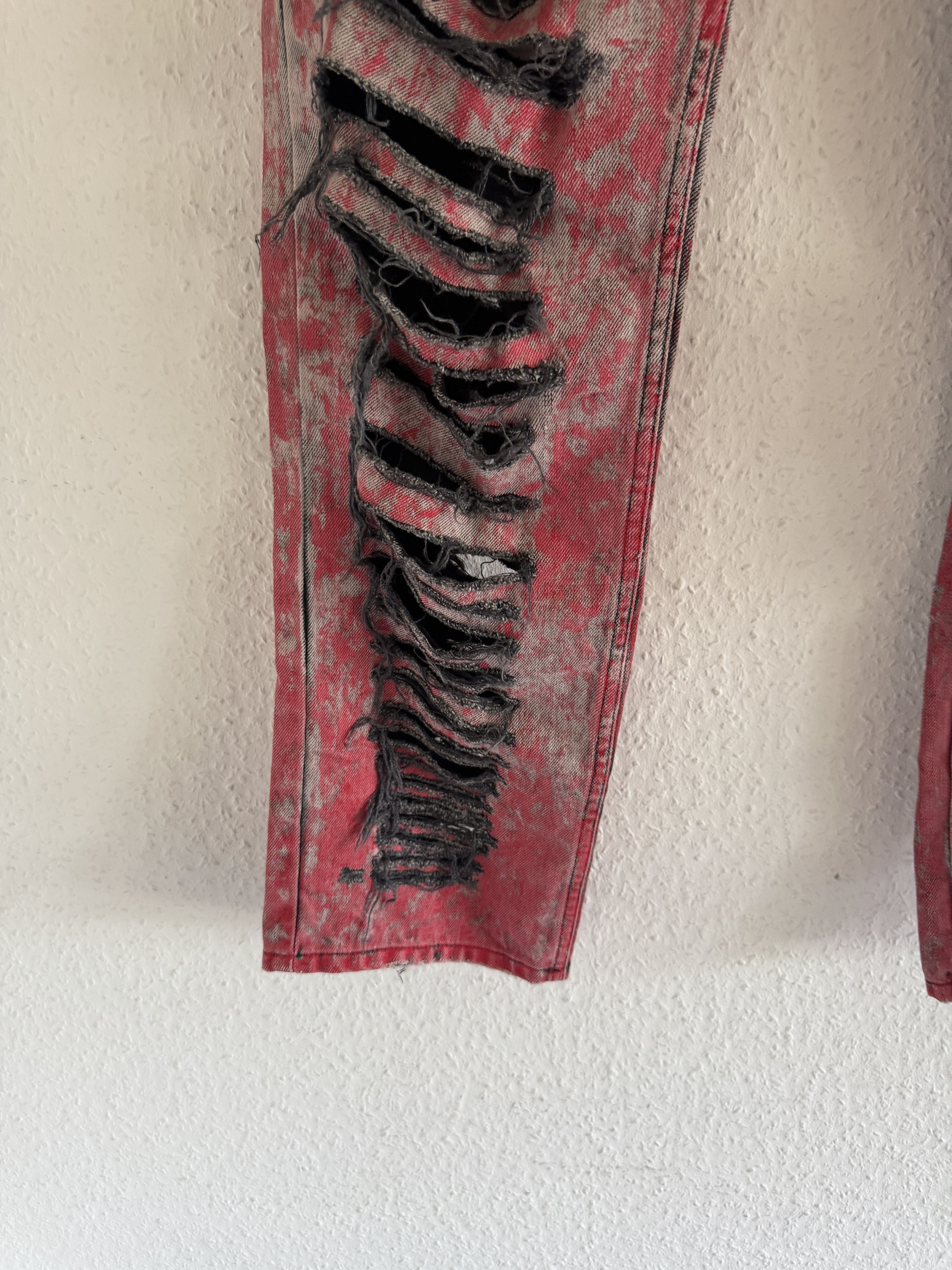Gucci Distressed Red Destroyed Denim Pants Size US 32 / EU 48 - 5 Thumbnail
