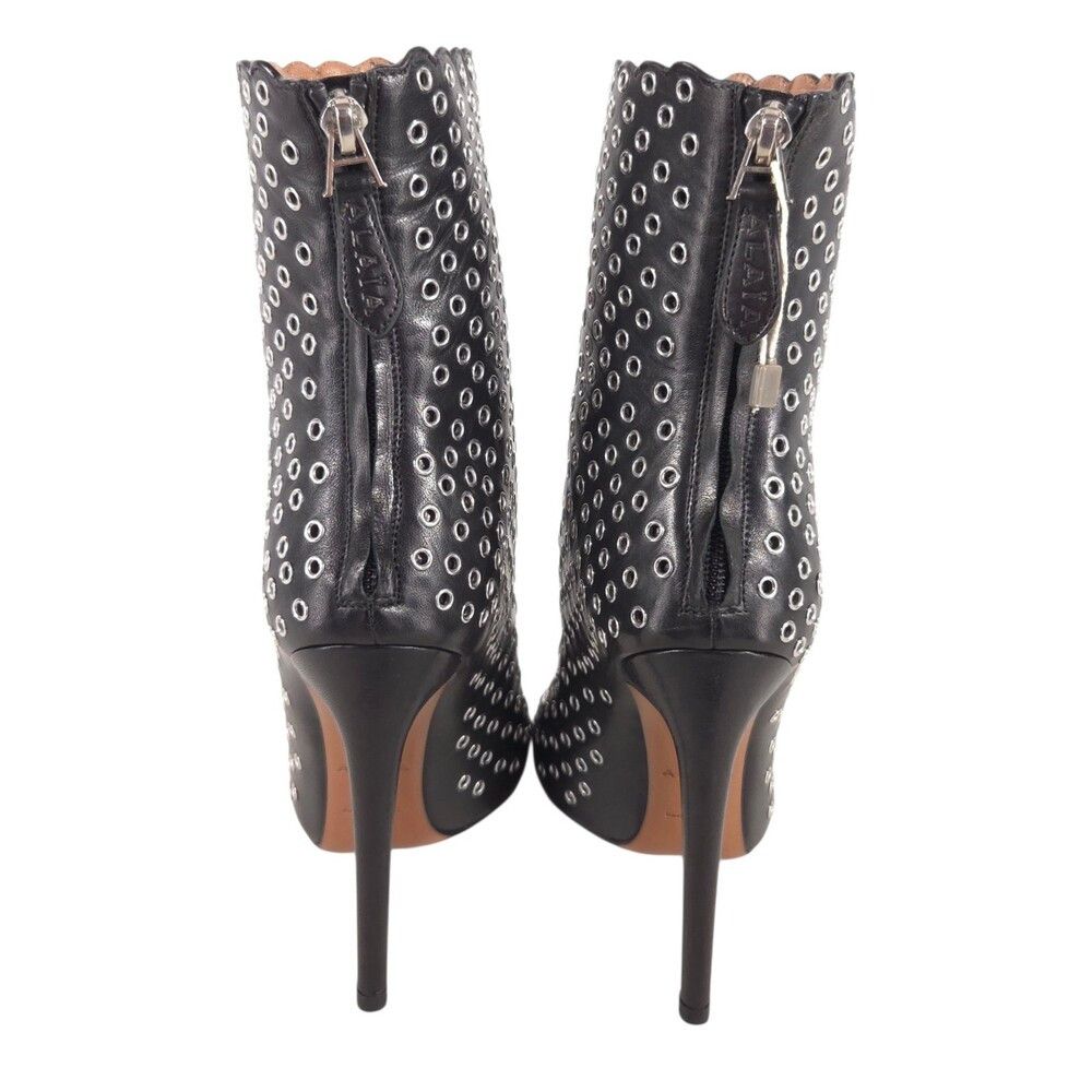 Alaia Alaia Eyelet Embellished Bombe Ankle Boots US 7 EU 37 Women Size US 7 / IT 37 - 6 Thumbnail
