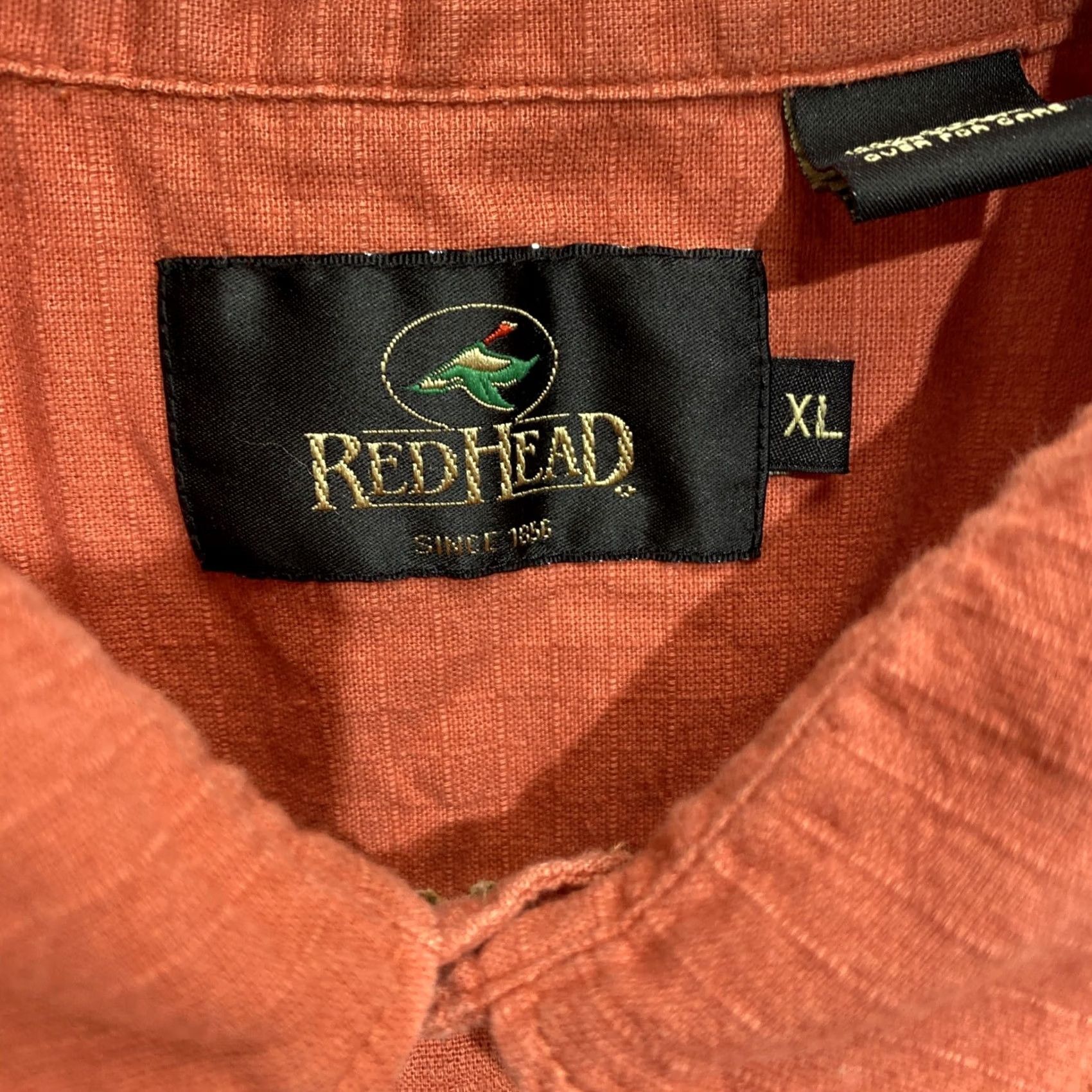 Vintage RedHead Turkey Gobbler Design Short Sleeve Casual Shirt XL Button-Down Cotton Mens Pink Turkey Graphic Holiday Size US XL / EU 56 / 4 - 2 Thumbnail
