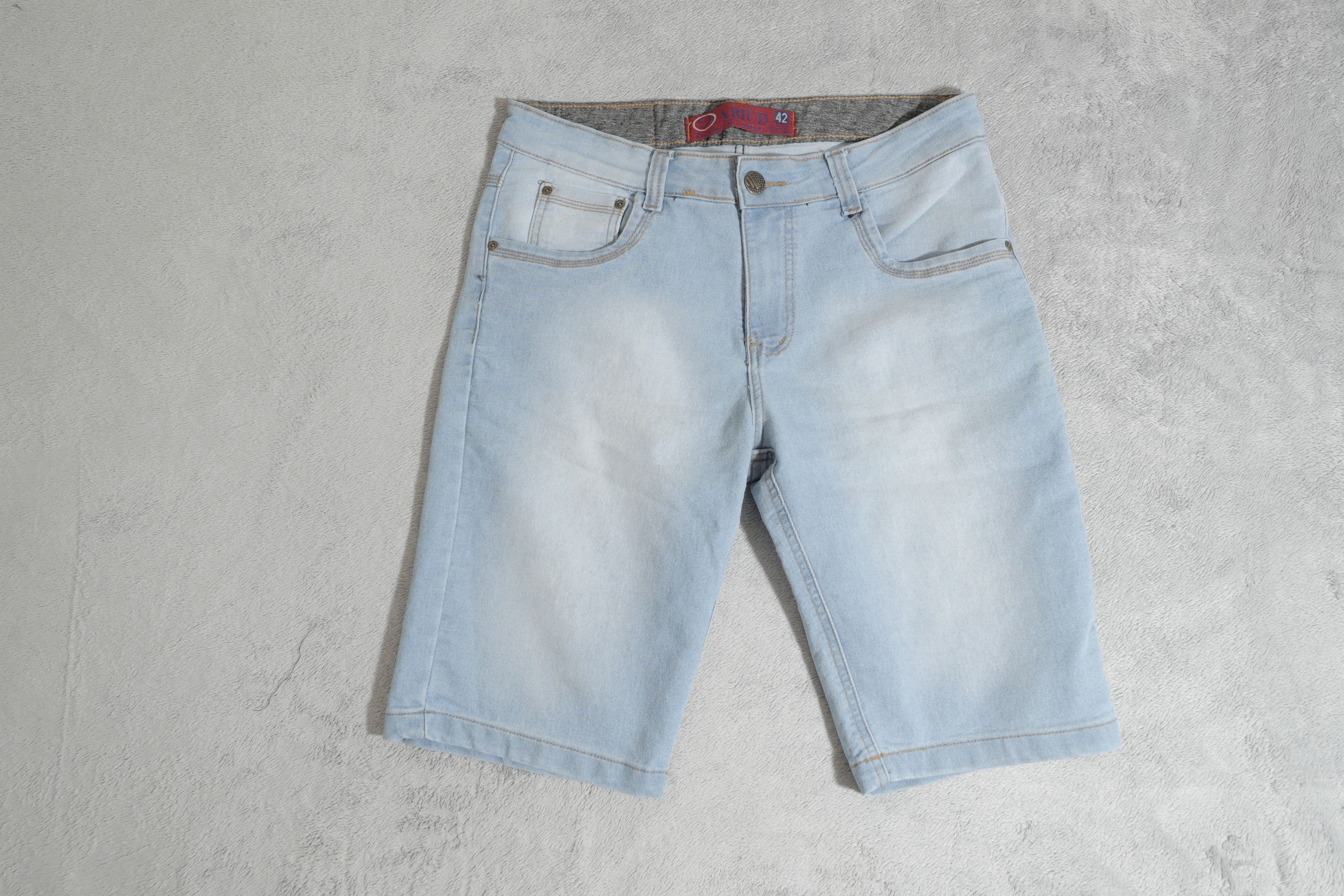 Other ABIUD Faded Light Blue Denim Shorts Made In Brasil (33) Size US 33 - 4 Thumbnail