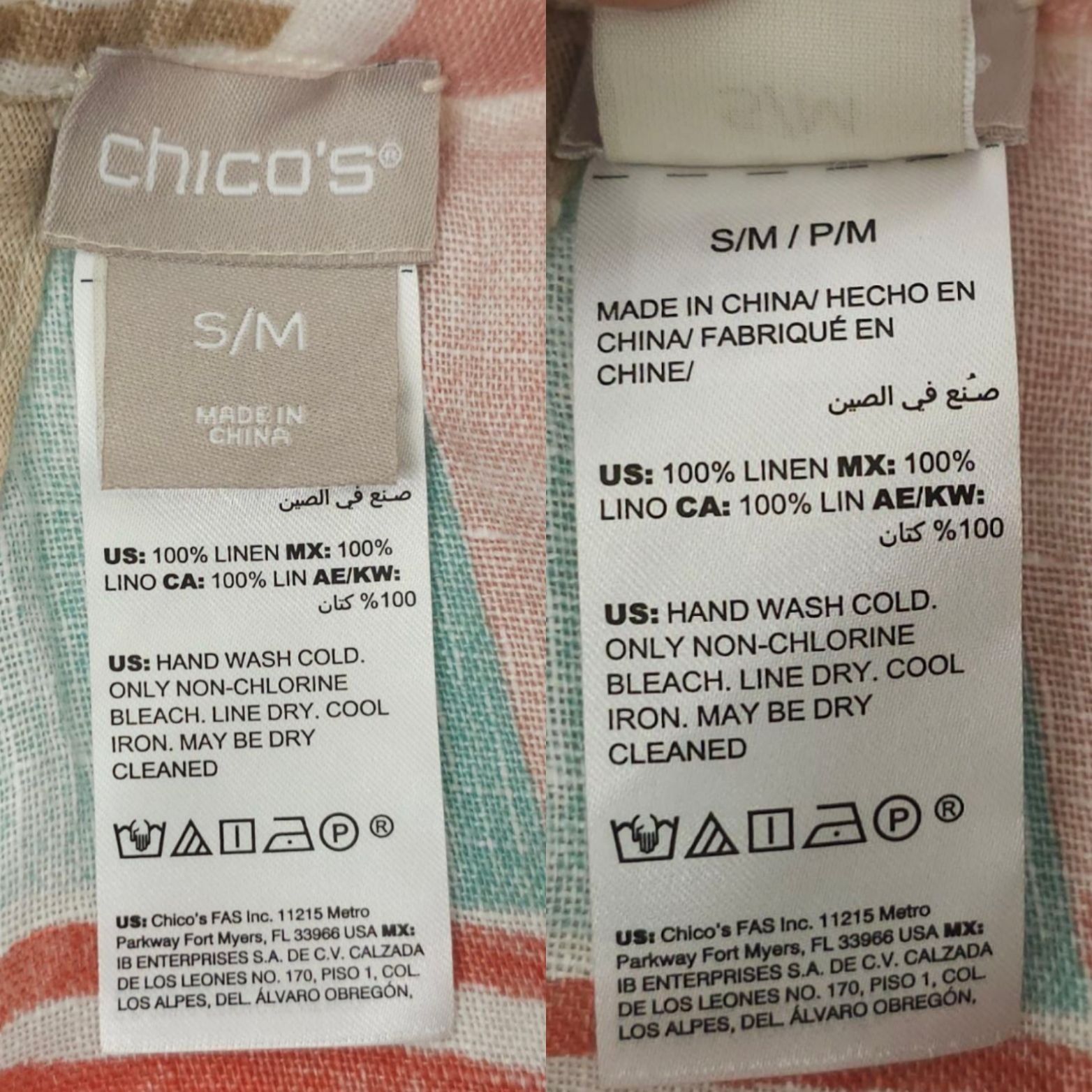 Chicos Chicos Linen Poncho Blouse Womens Size S/M Geometric Keyhole Size S / US 4 / IT 40 - 6 Thumbnail