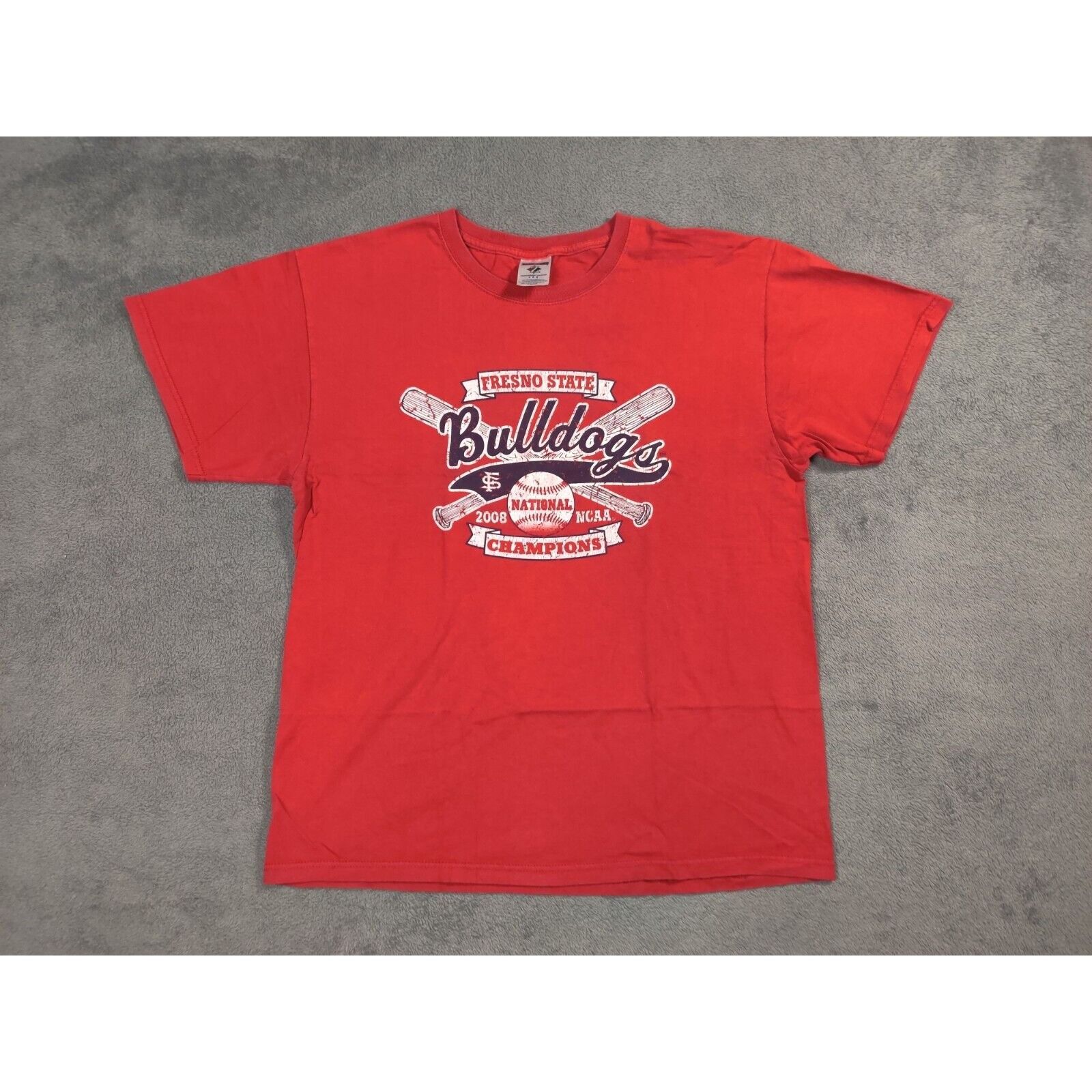 Jerzees Fresno State Bulldogs Shirt Adult Mens Large Red 2008 NCAA Size US L / EU 52-54 / 3 - 1 Thumbnail