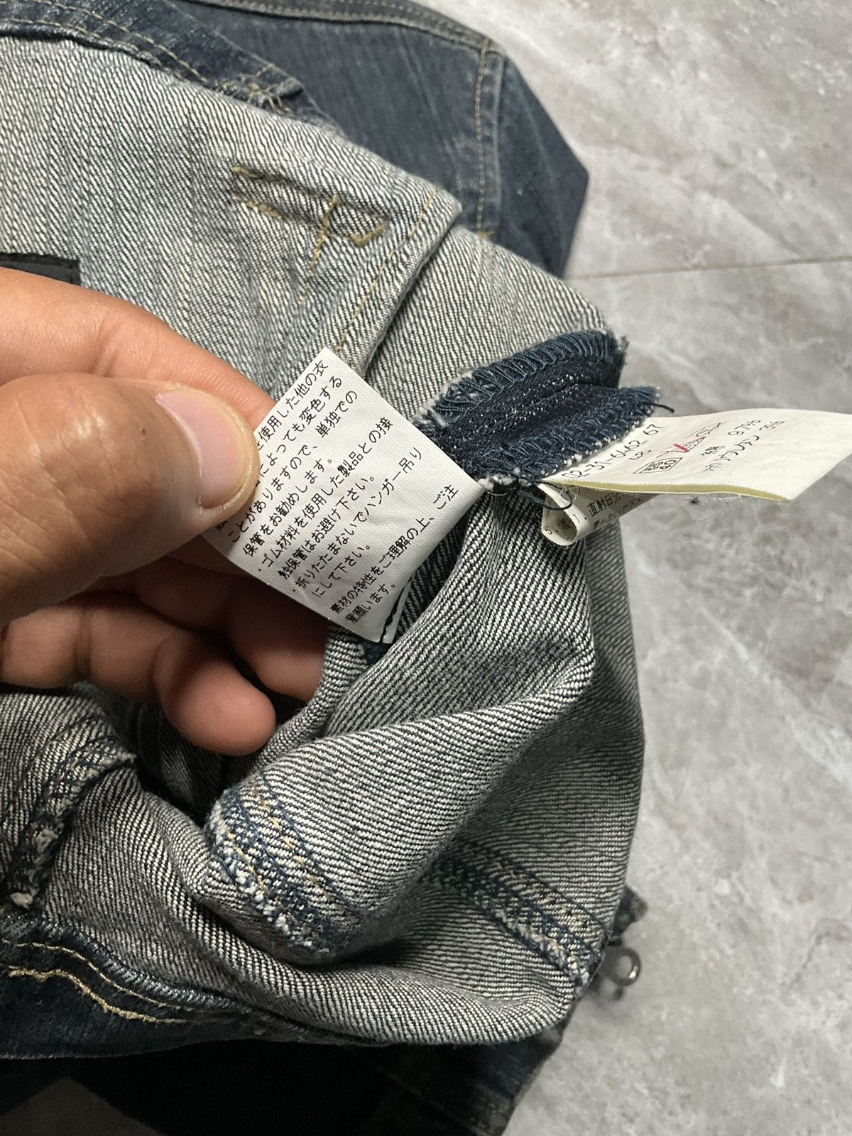 Japanese Brand Atelier Sab Men x If six was Nine Dirt Dyed Biker Denim Jkt Size US M / EU 48-50 / 2 - 18 Thumbnail