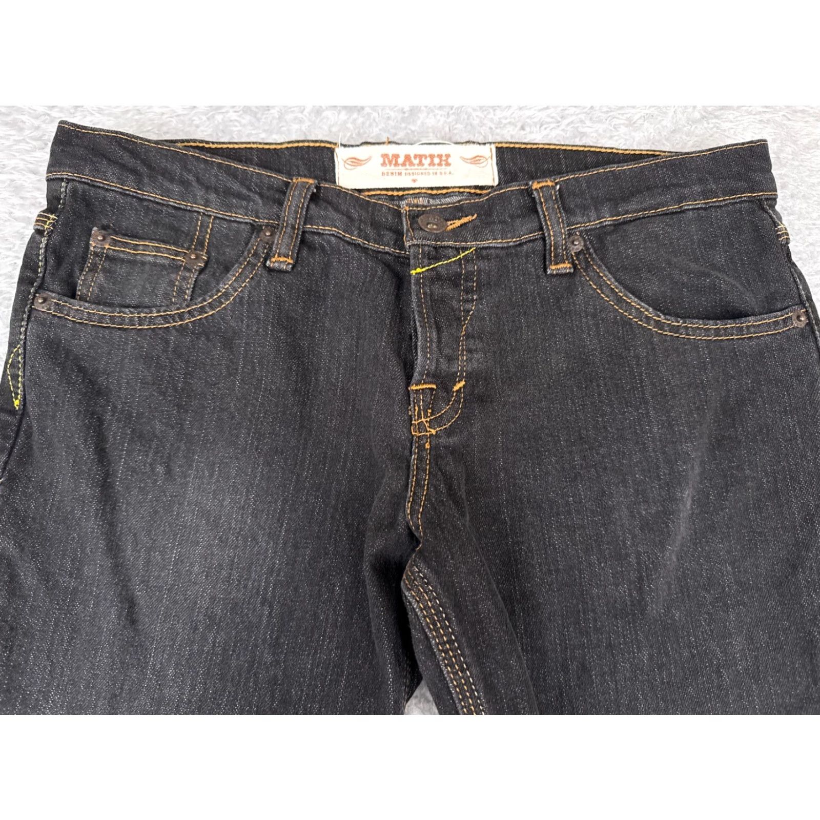 Denime Matix Jeans Juniors 9 Black Denim Bootcut 32x32 100% Cotton Womens Jeans Size 30" / US 8 / IT 44 - 4 Thumbnail