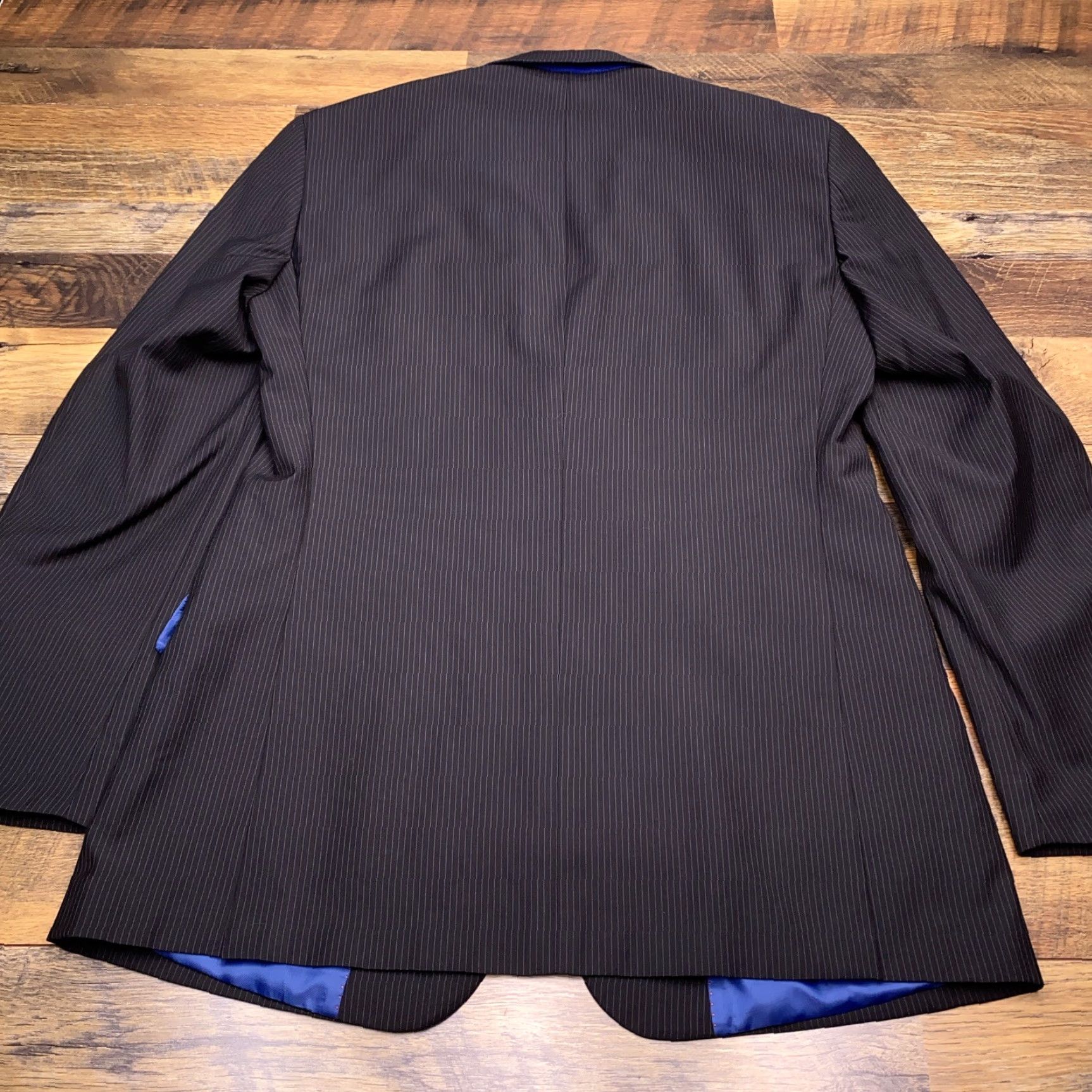 Billy London Billy London Sport Coat Mens 40L Black Notch Lapel Two-Button Single-Breasted Blazer Coat Jacket Size 40R - 3 Thumbnail