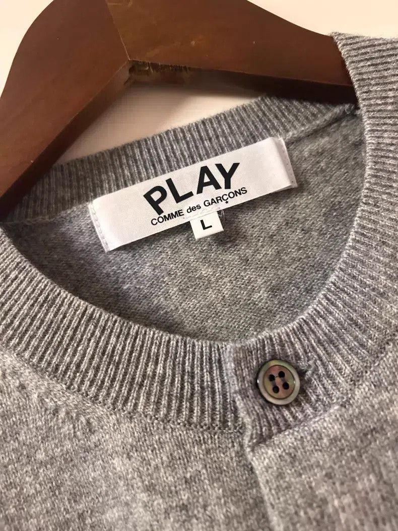 Comme des Garcons Comme Des Garcons Grey Wool Knit Cardigan Size L / US 10 / IT 46 - 3 Thumbnail
