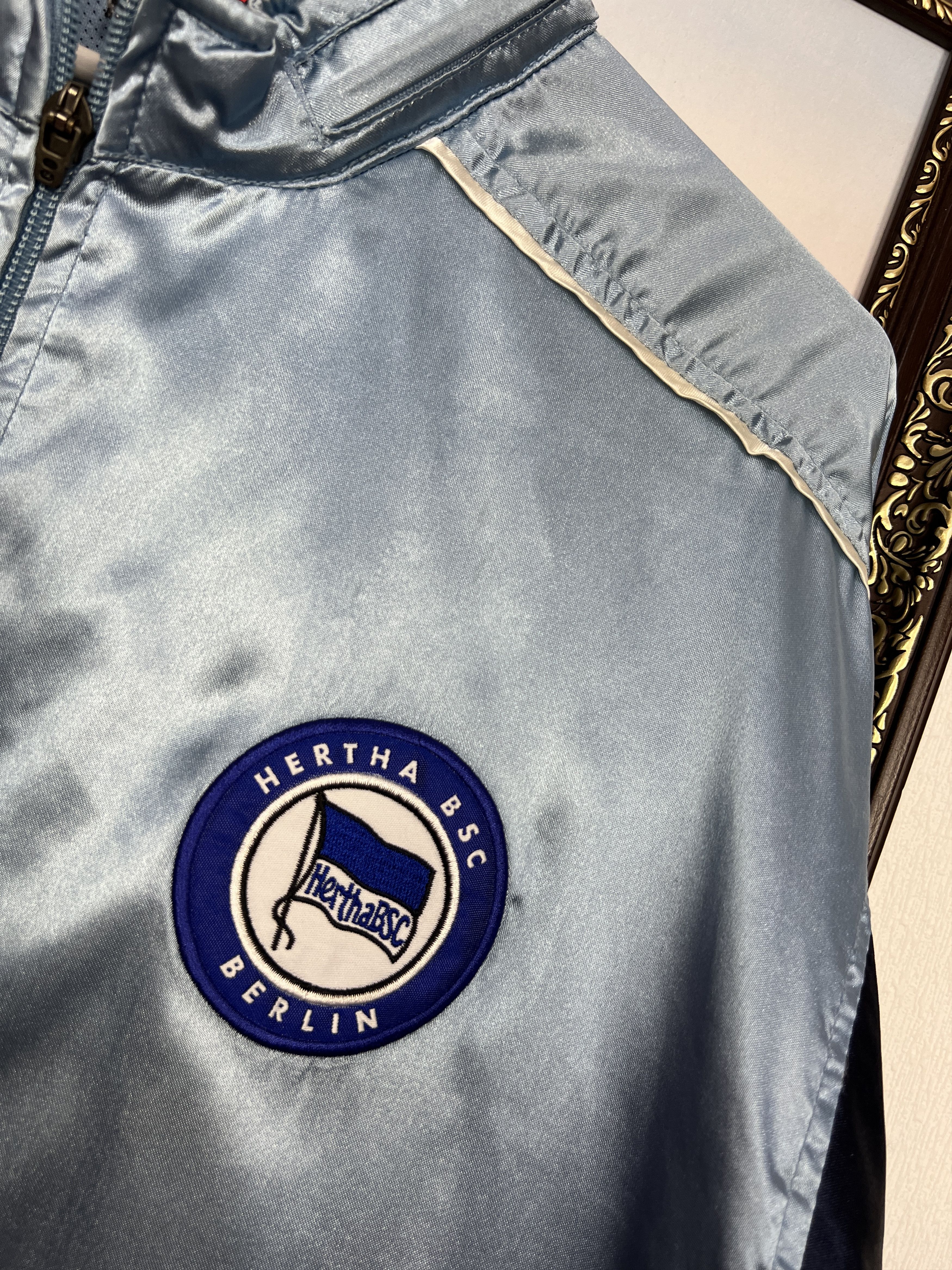 Nike Vintage 90's Nike Hertha Football Satin Jacket Soccer Size US M / EU 48-50 / 2 - 7 Thumbnail