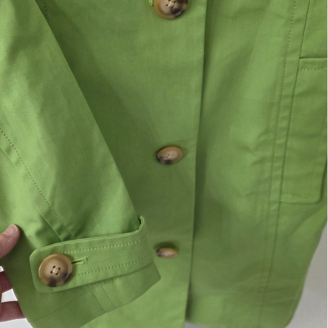 Old Navy Old Navy Lime Green Belted Button Up Trench Coat - Medium Size M / US 6-8 / IT 42-44 - 3 Thumbnail