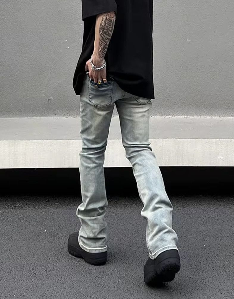 Japanese Brand × Jean Y2k Vintage Slim Flared Skinny Jeans Size US 33 - 4 Thumbnail