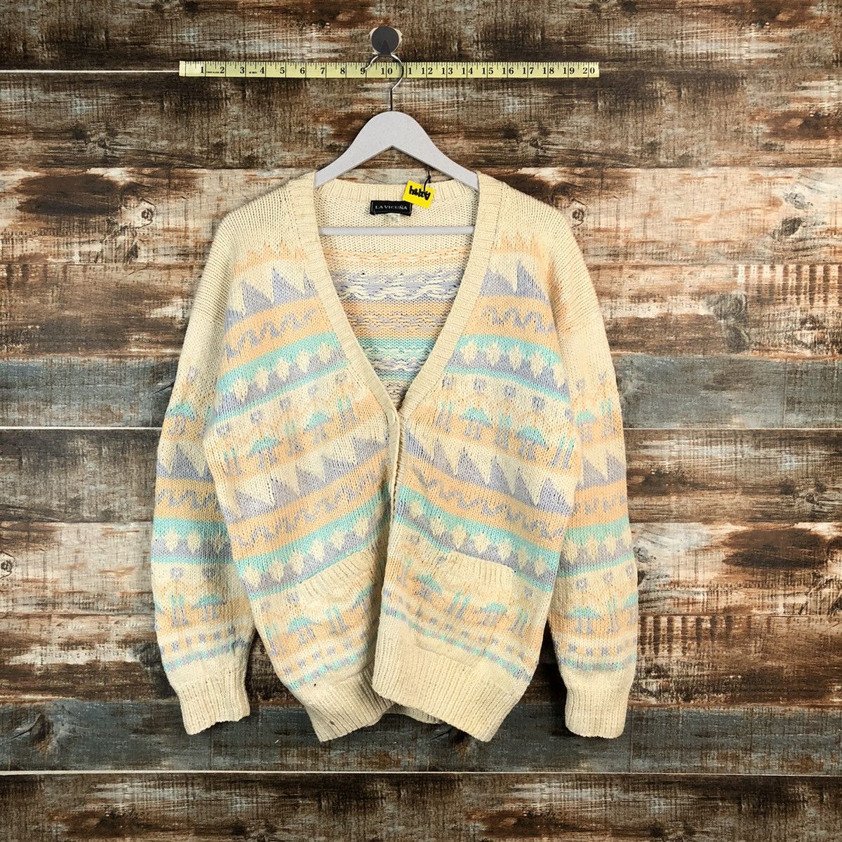 Homespun Knitwear D La vicuna Yellow Cardigan Knitwear #A2184 Size US M / EU 48-50 / 2 - 1 Thumbnail