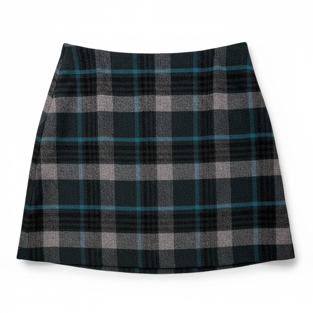 Uniqlo Uniqlo Plaid A-Line Women's 0 Wool Blend Lined Mini Skirt Size 28" / US 6 / IT 42 - 1 Thumbnail