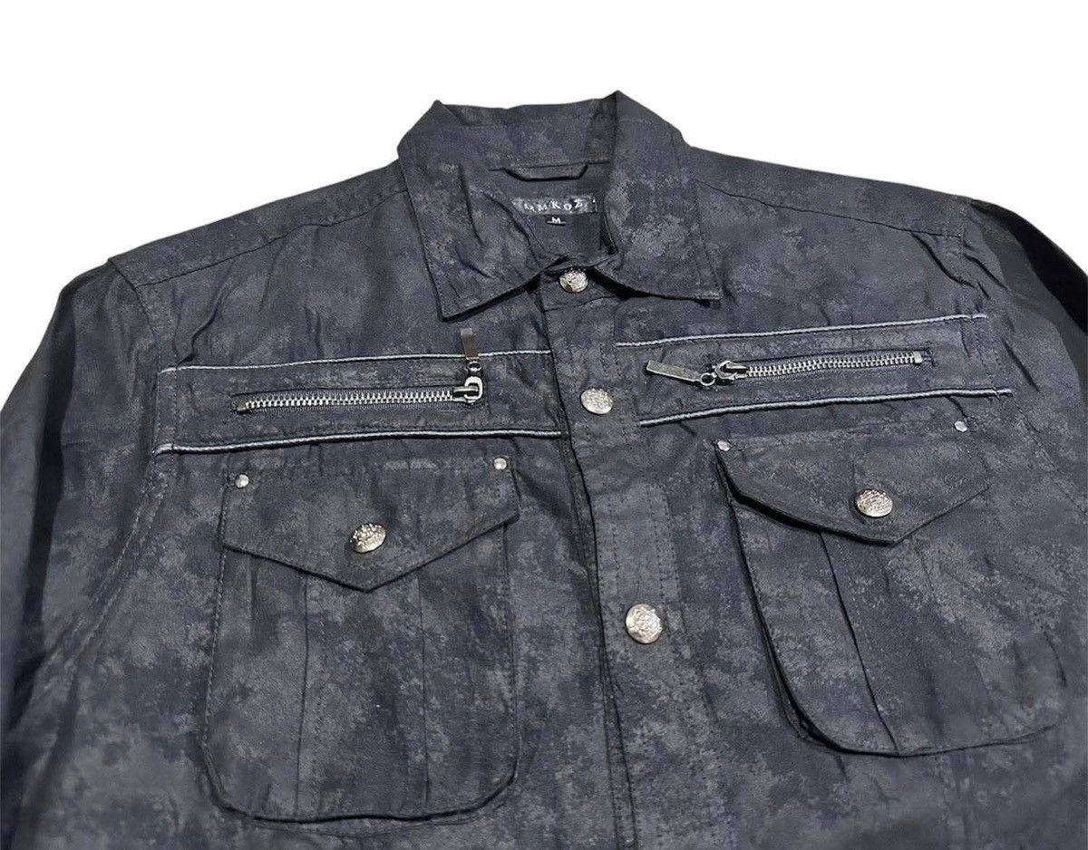 Japanese Brand 🔥Sick Y2K Omkoe Suede Western Shirt Double Zipper Punk Size US L / EU 52-54 / 3 - 3 Thumbnail