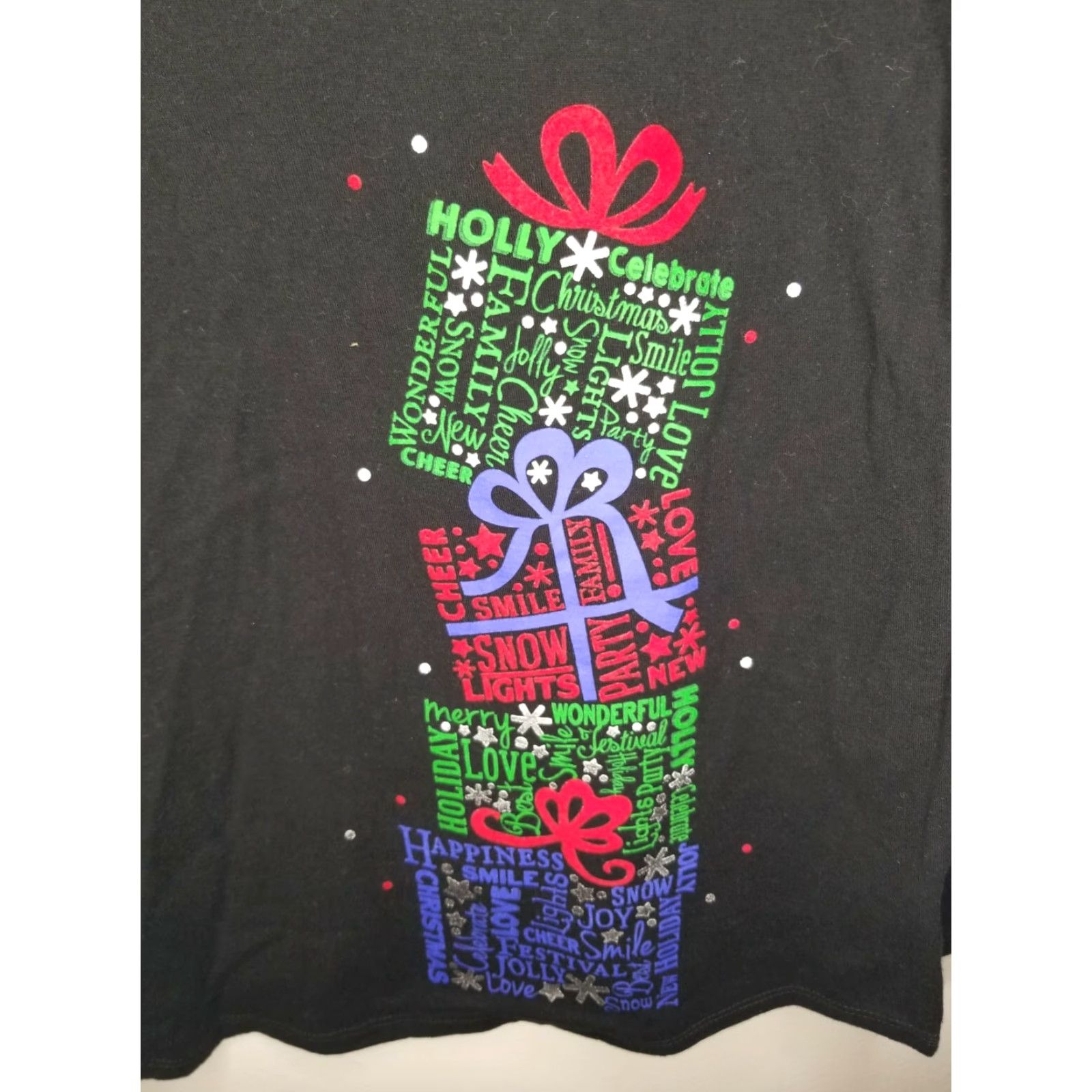 Vintage VINTAGE Holiday Time Christmas Long Sleeve Shirt Tween Small Black Size S / US 4 / IT 40 - 2 Thumbnail