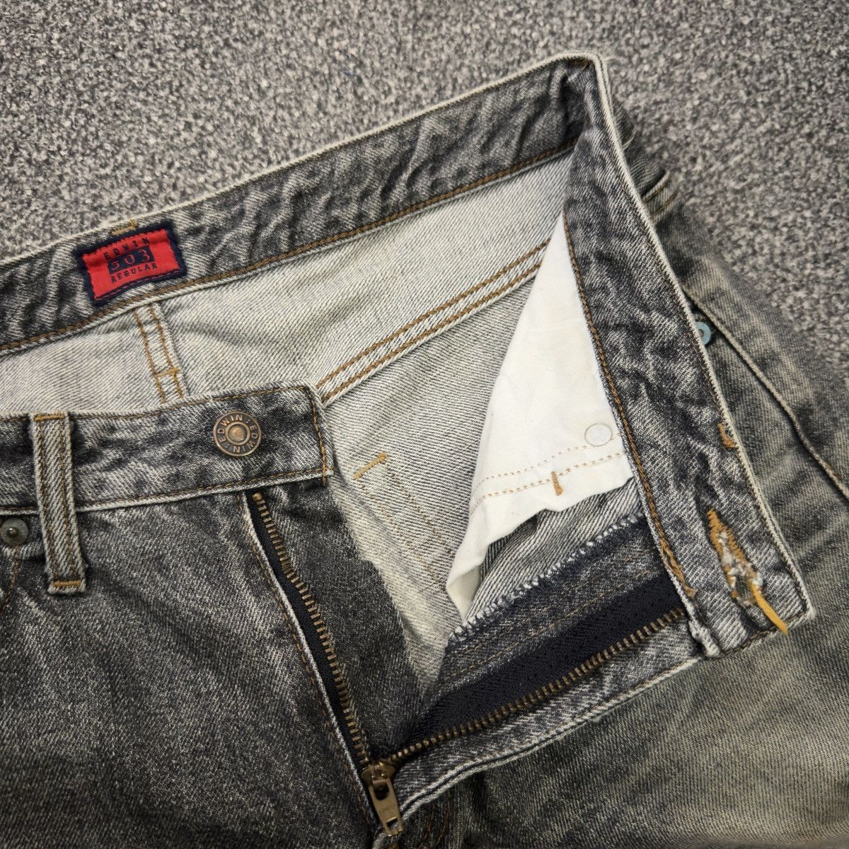 Seditionaries 🔥🇯🇵 Vintage 90s Edwin 503 Regular Low Rize Faded Denim Size US 31 - 12 Thumbnail
