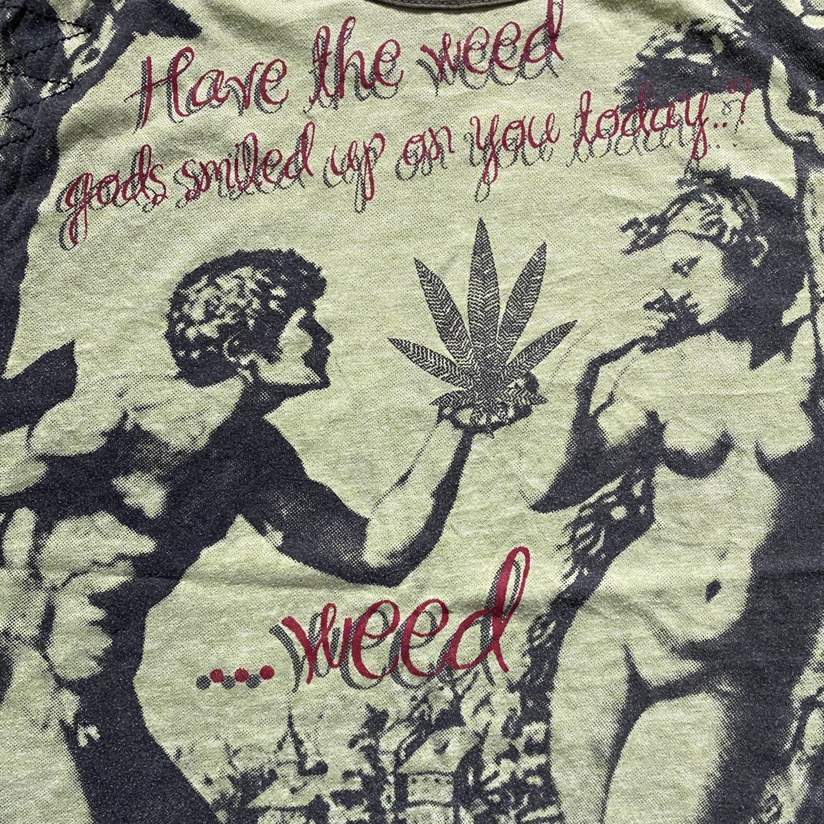 Other VINTAGE Y2K WEED ADAM AND EVE AMAZING ART HUMOR TEE 214 Size US M / EU 48-50 / 2 - 3 Thumbnail