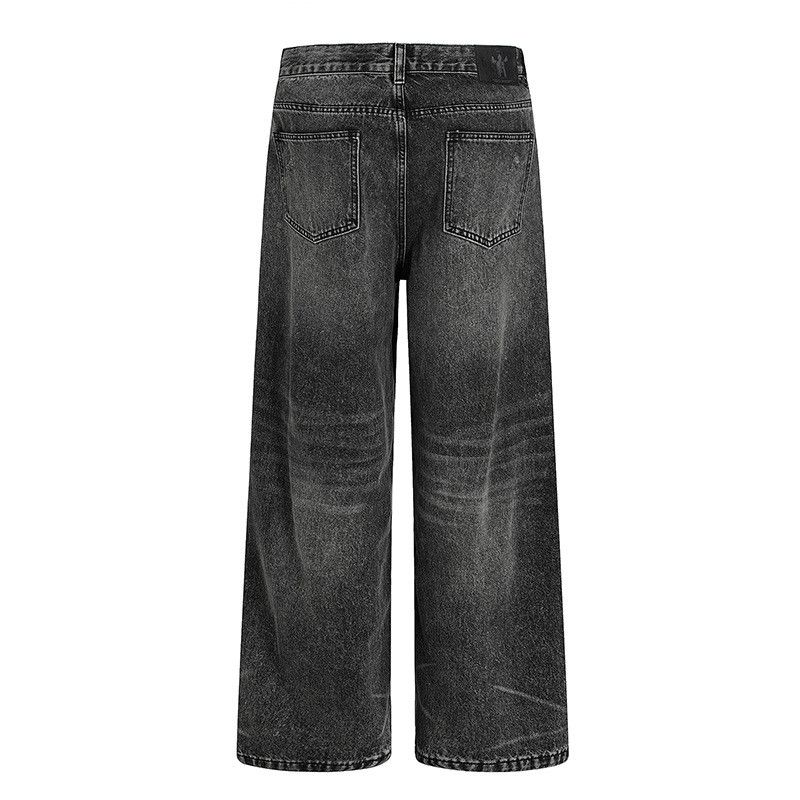 Vintage Men's distressed loose street vintage washed gradient jeans Size US 32 / EU 48 - 2 Thumbnail