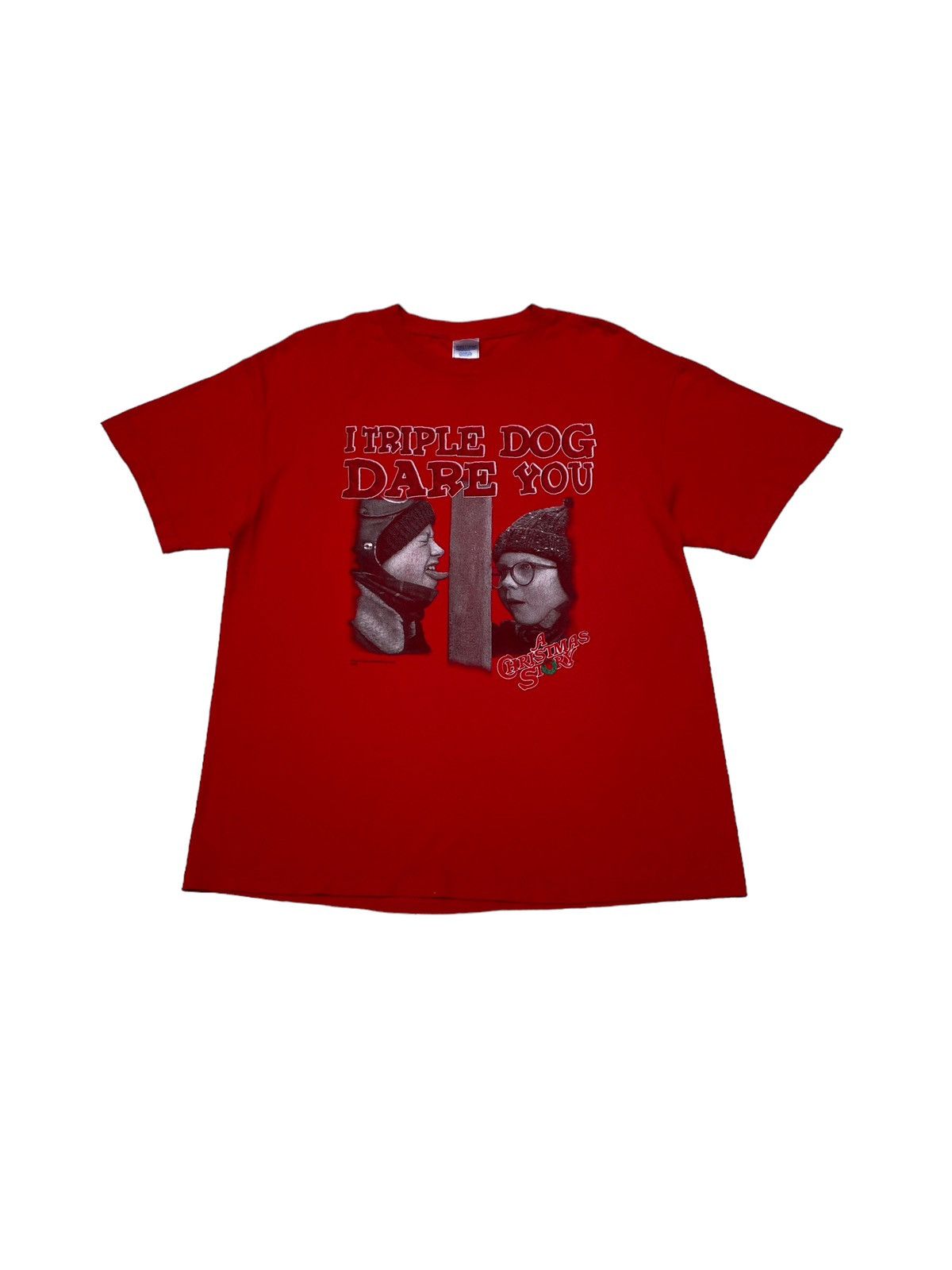 image of Vintage Movie A Christmas Story T-Shirt 2000S in Red, Men's (Size Large)