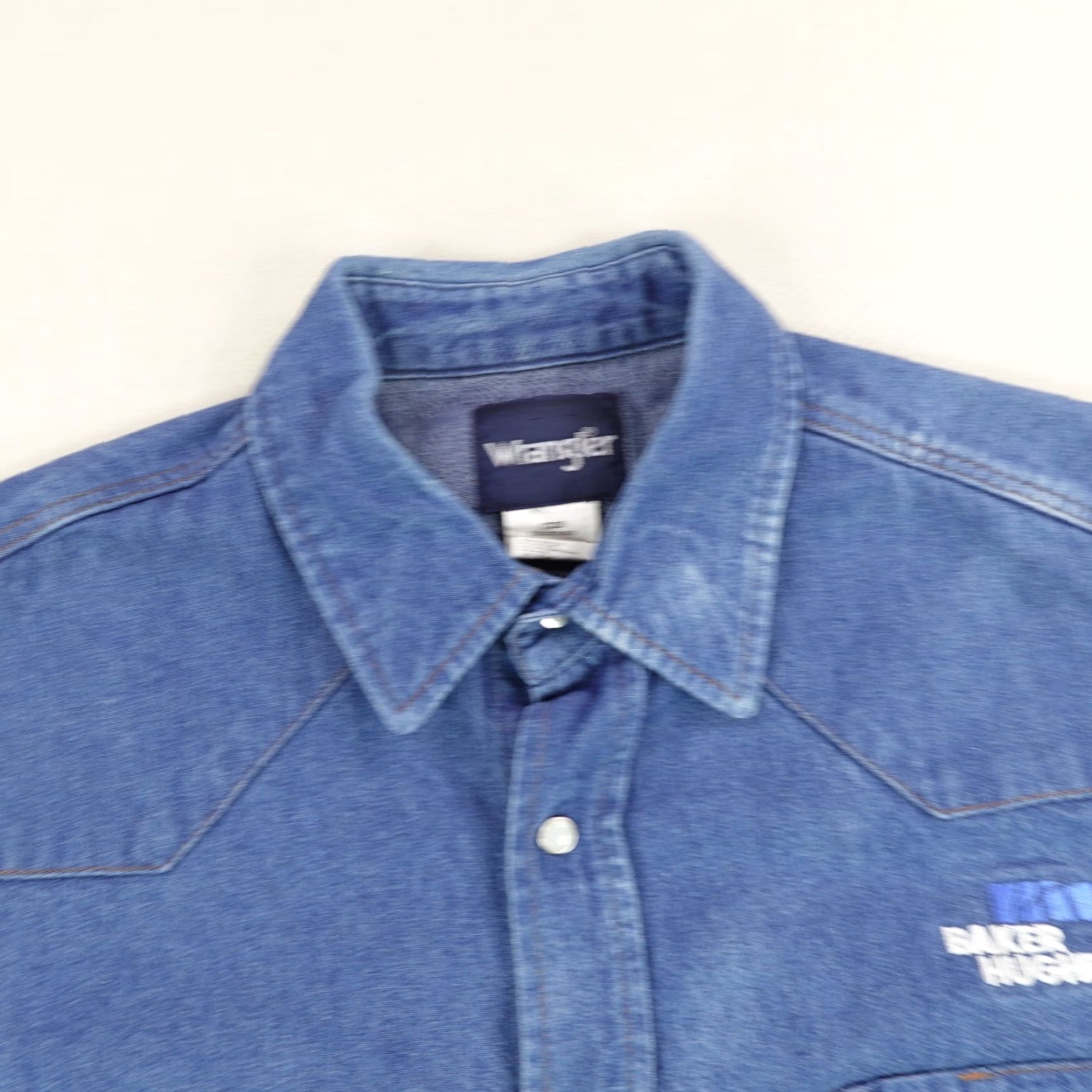 Wrangler VINTAGE Wrangler Shirt Mens XL Blue Denim Western Pearl Snap Cowboy Casual Workwear Size US XL / EU 56 / 4 - 2 Thumbnail