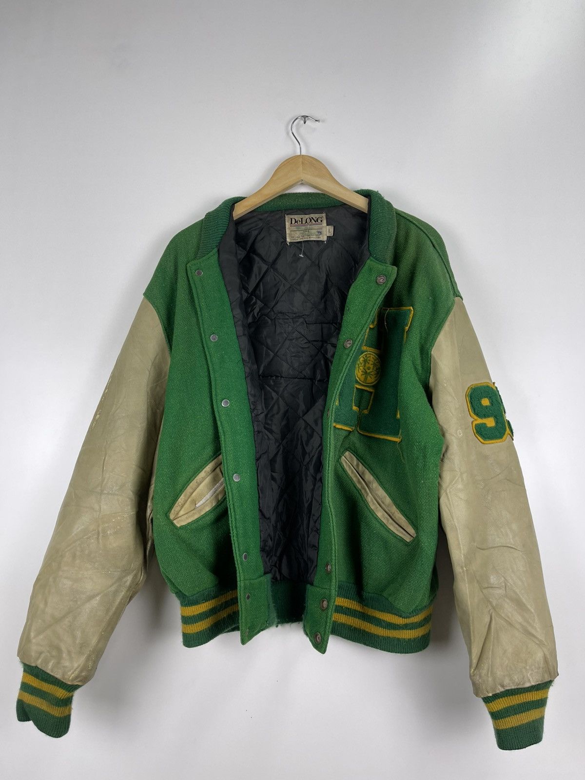 Delong × Vintage Vintage Delong Varsity Jacket Size US L / EU 52-54 / 3 - 2 Thumbnail